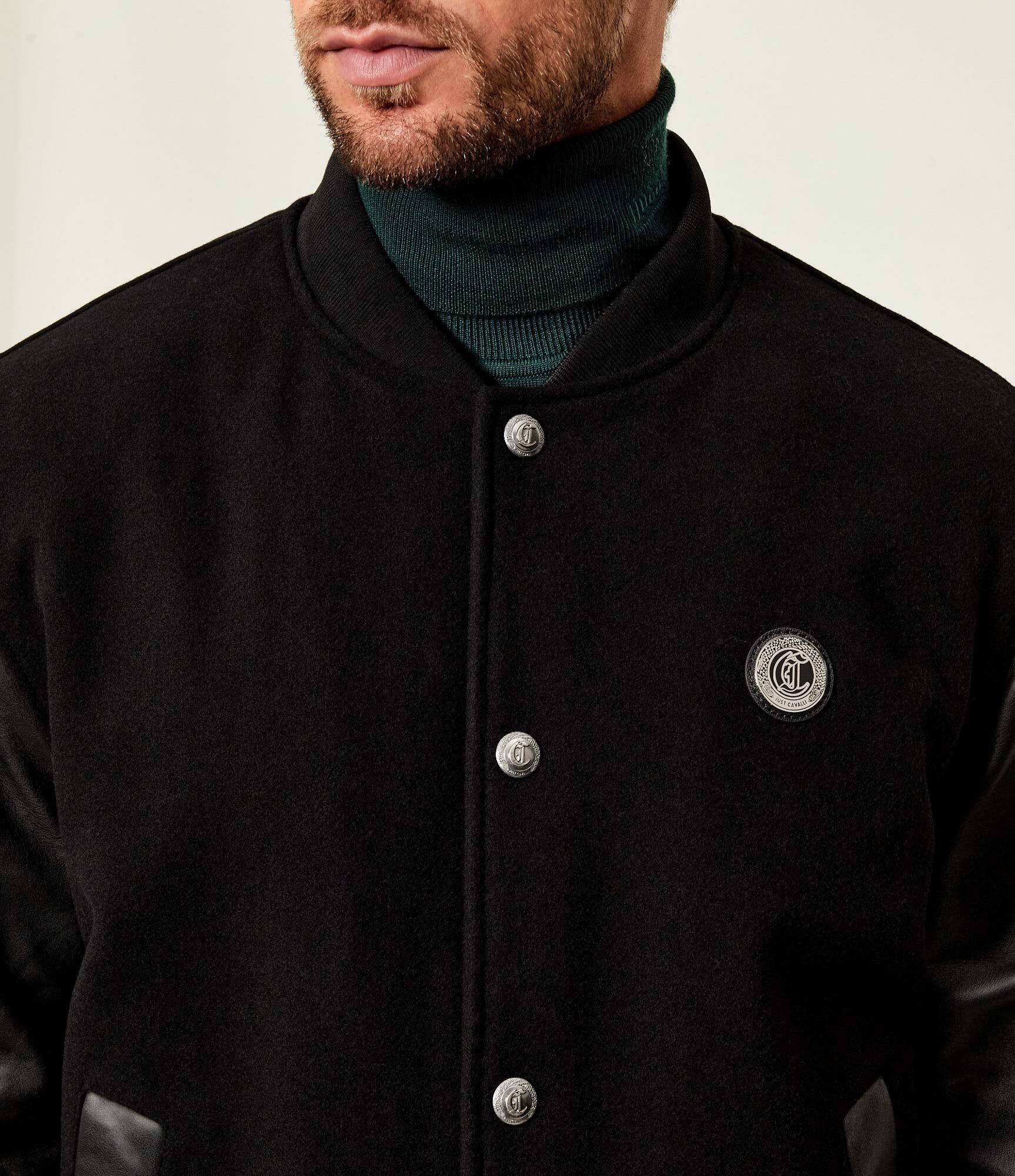Just Cavalli De lână geacă bomber | regular fit cu adaos de piele