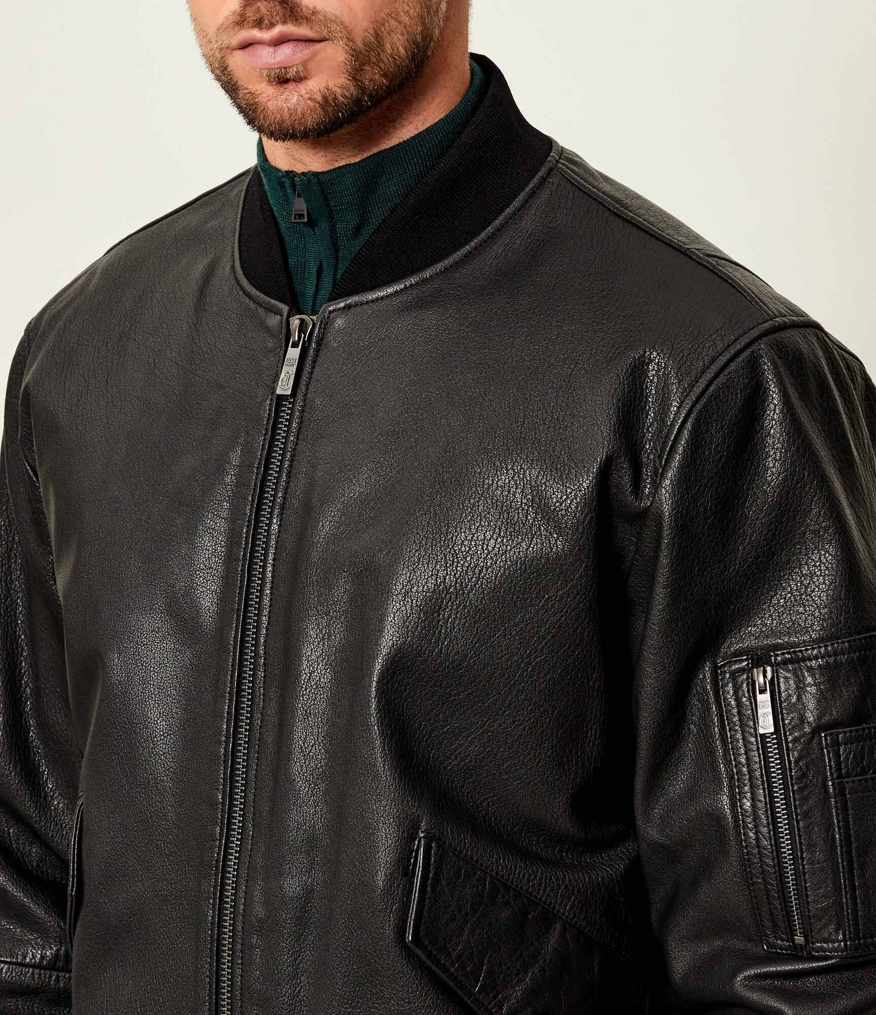 Just Cavalli Geacă de piele bomber | regular fit