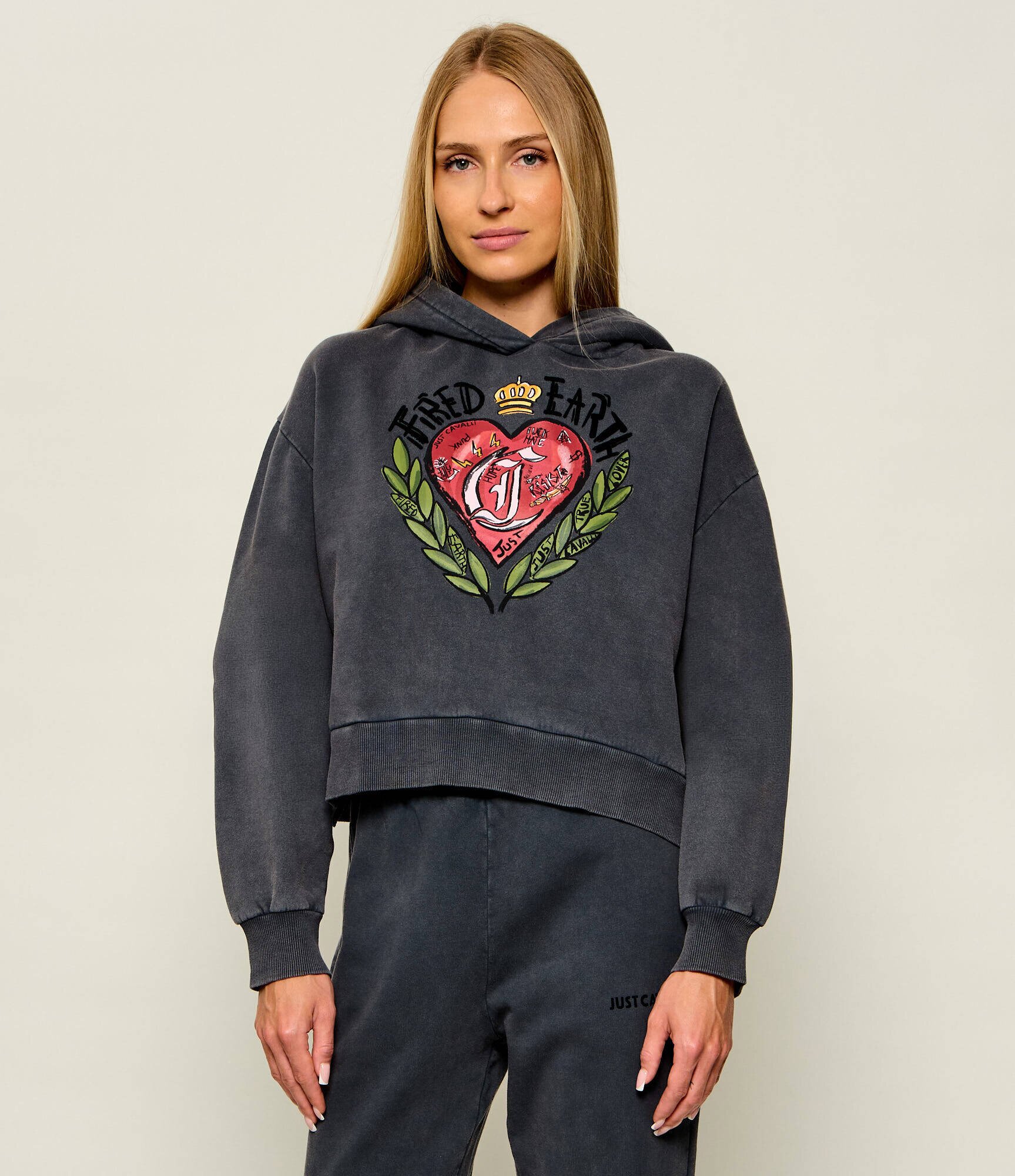 Just Cavalli Hanorac Fired Heart | Relaxed fit