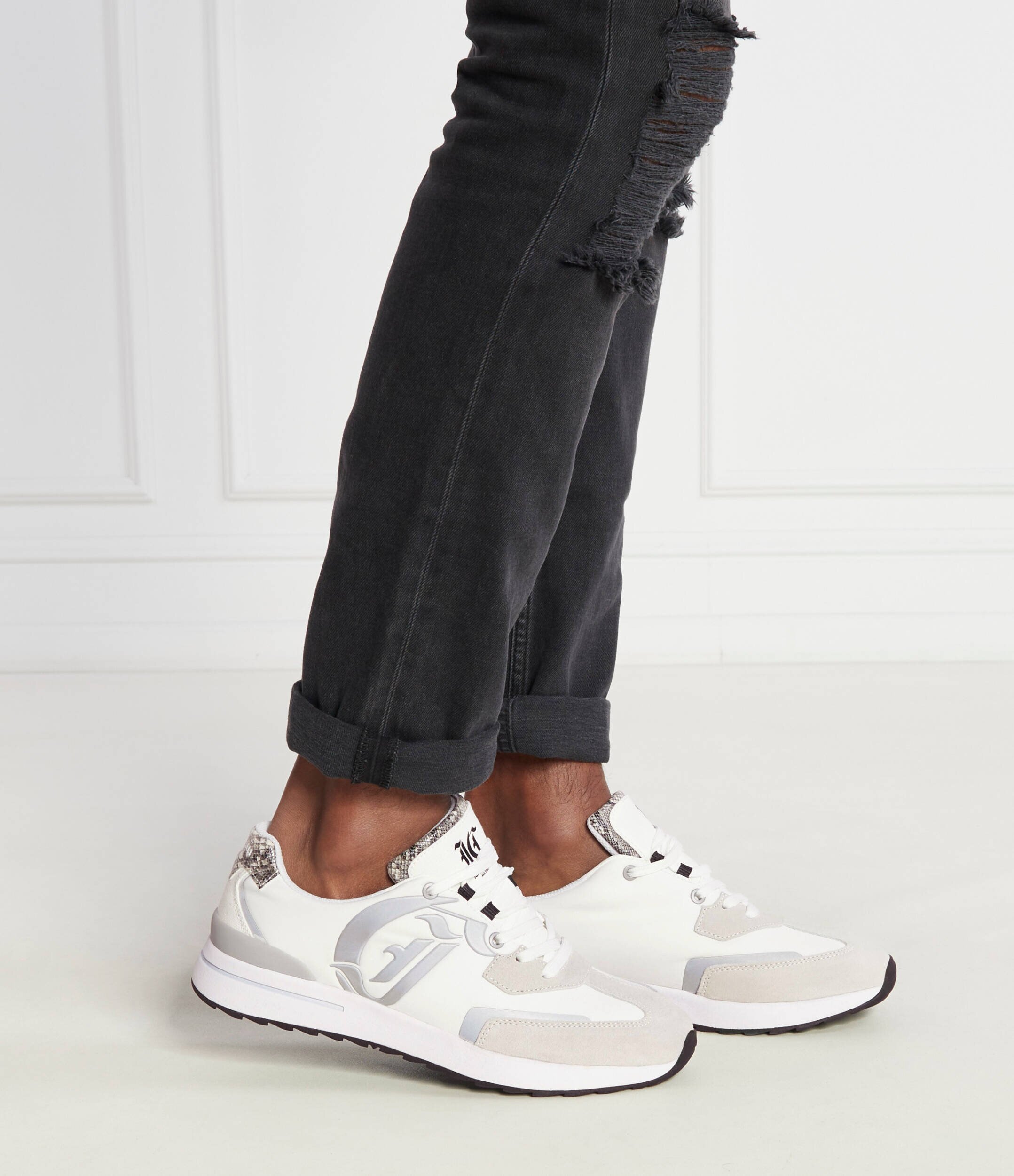 Just Cavalli Sneakers cu adaos de piele