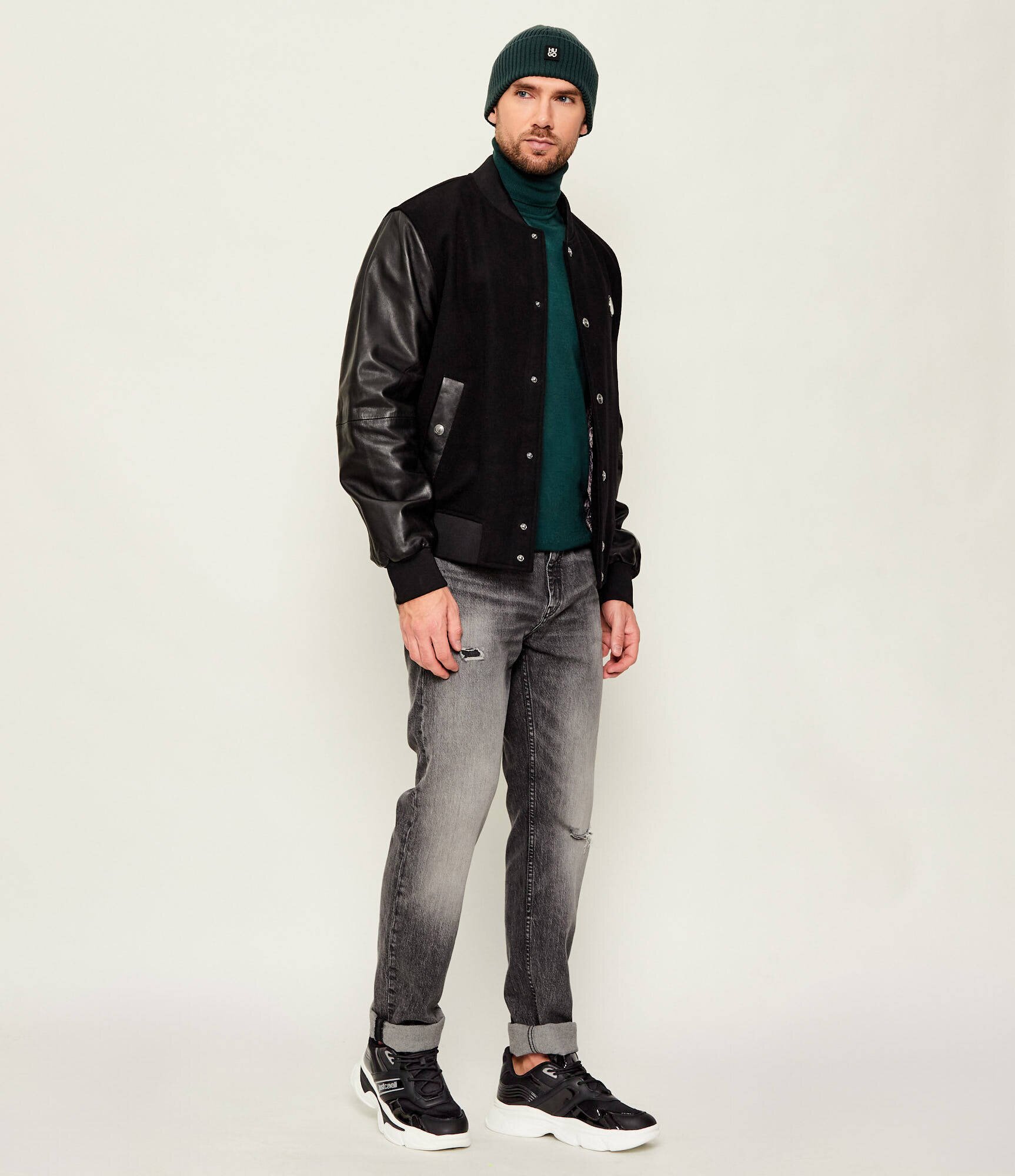 Just Cavalli Sneakers FONDO BILLOW DIS. 26 cu adaos de piele