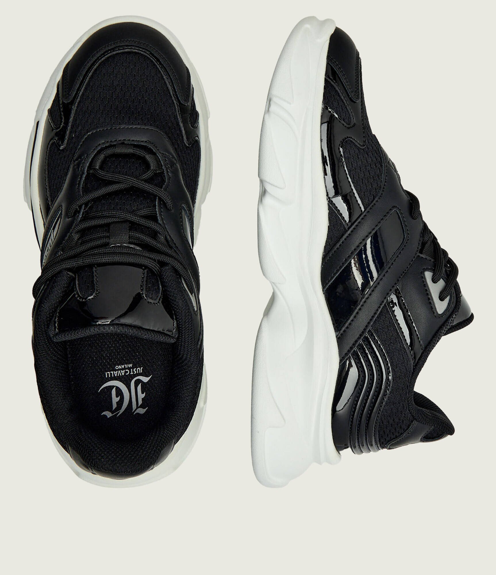 Just Cavalli Sneakers FONDO BILLOW DIS. 26 cu adaos de piele
