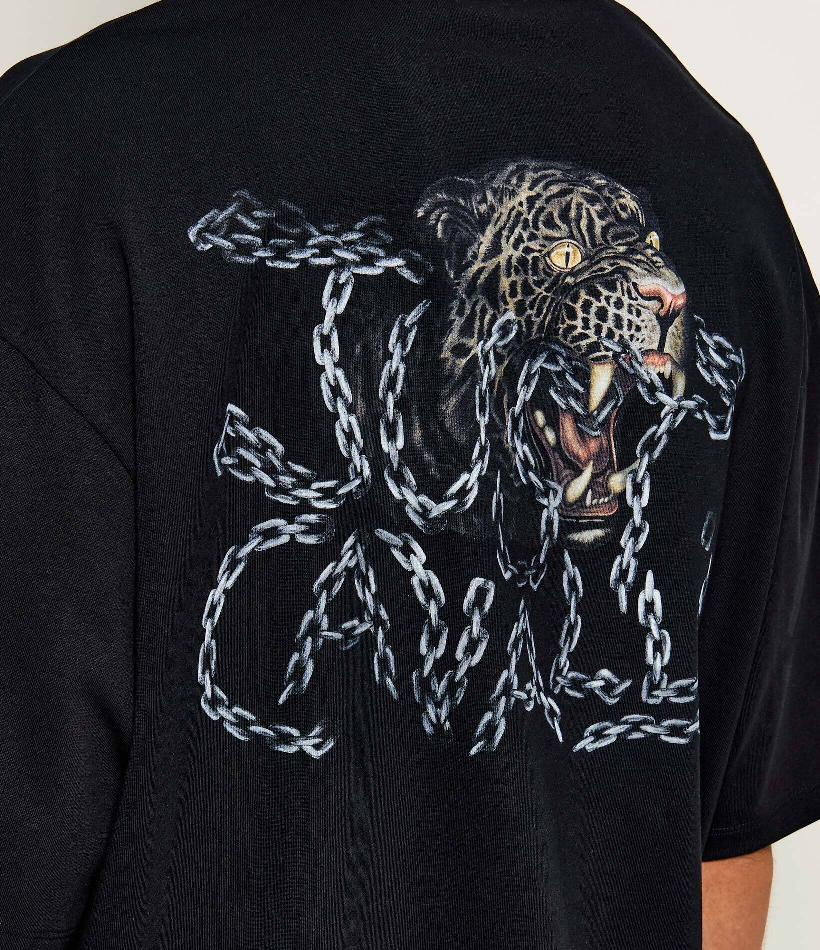 Just Cavalli Tricou Chain Leopard | Oversize fit