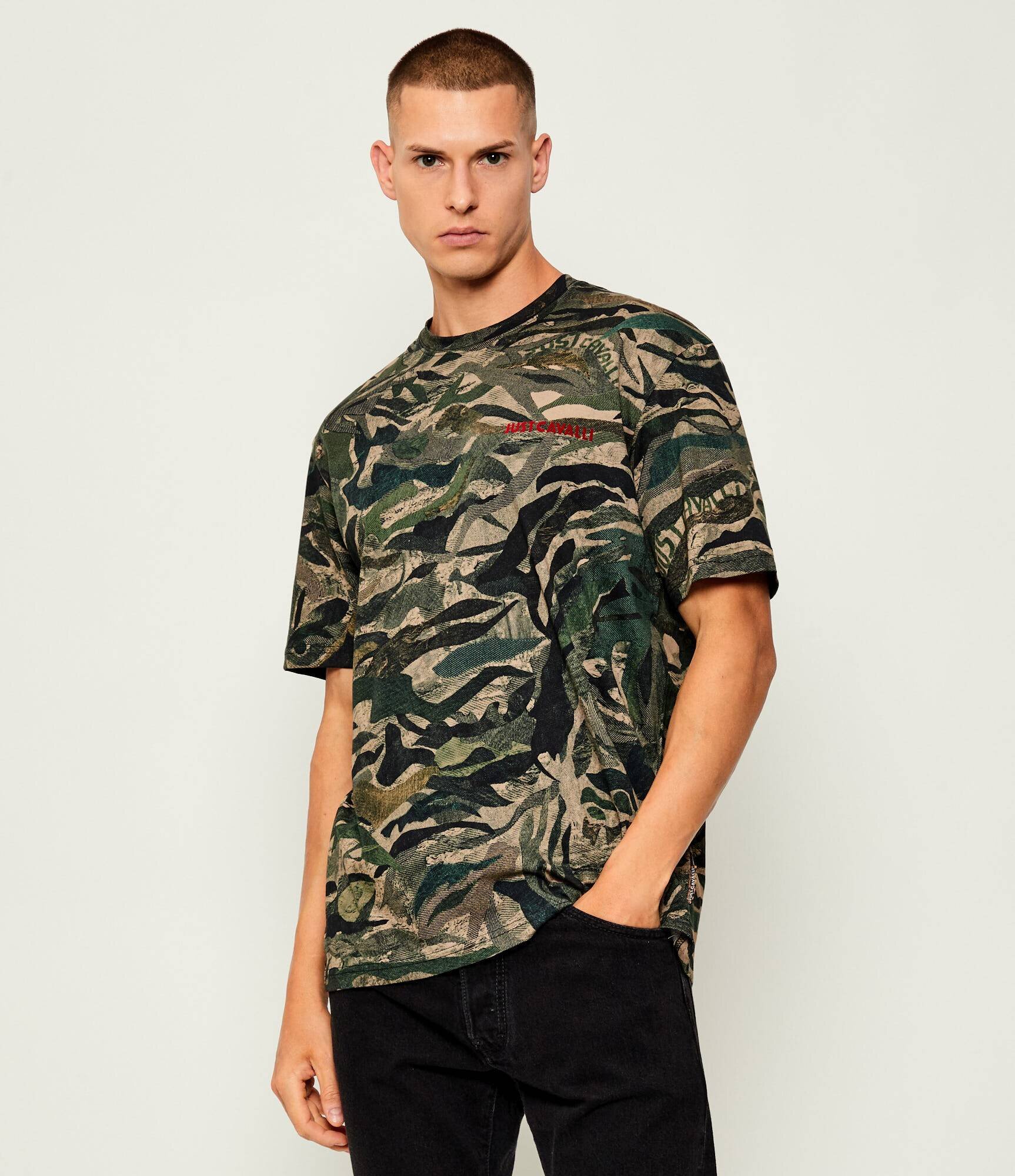 Just Cavalli Tricou TIGER CAMO | regular fit