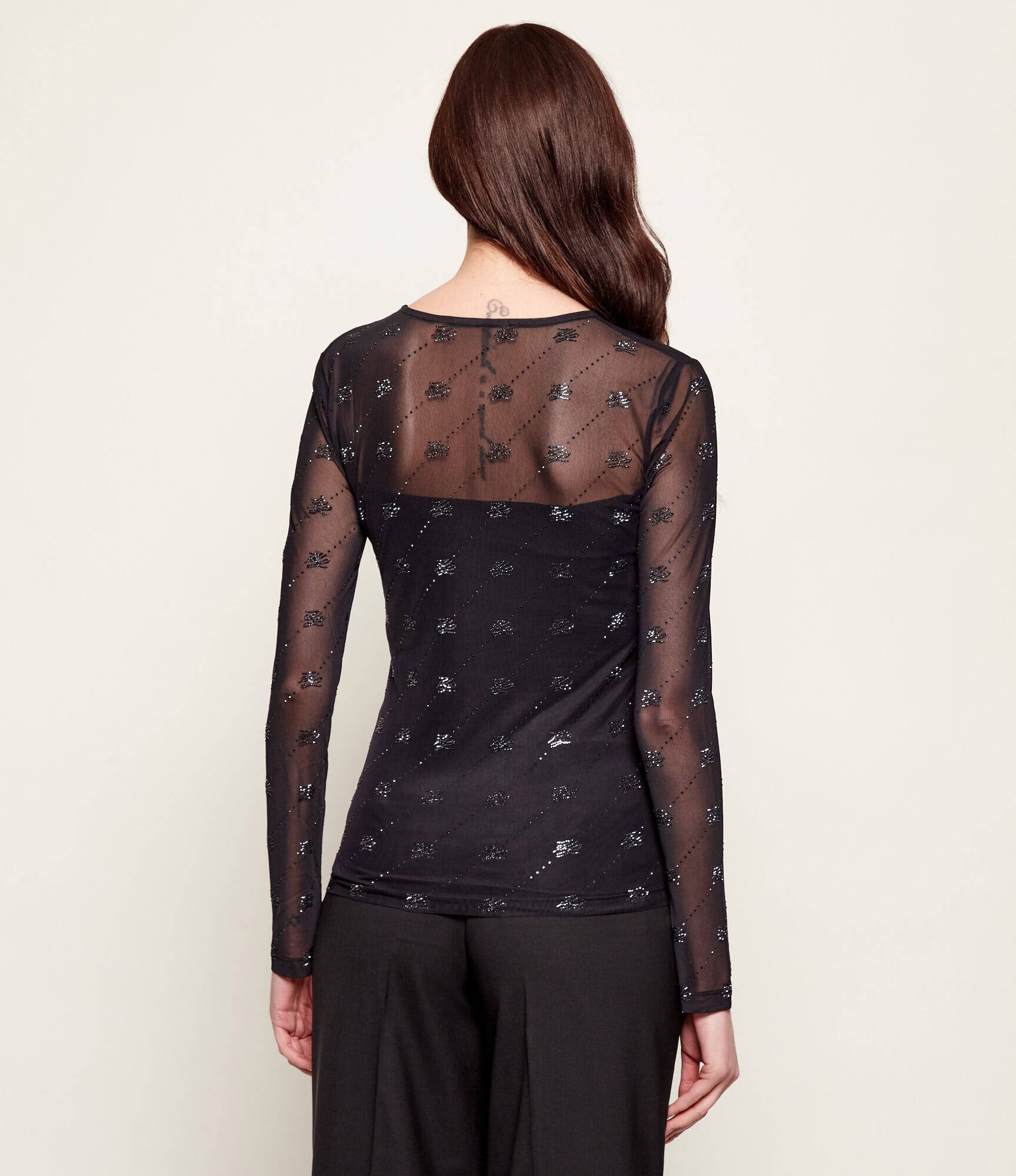 Karl Lagerfeld Bluză Rhinestone | Slim Fit