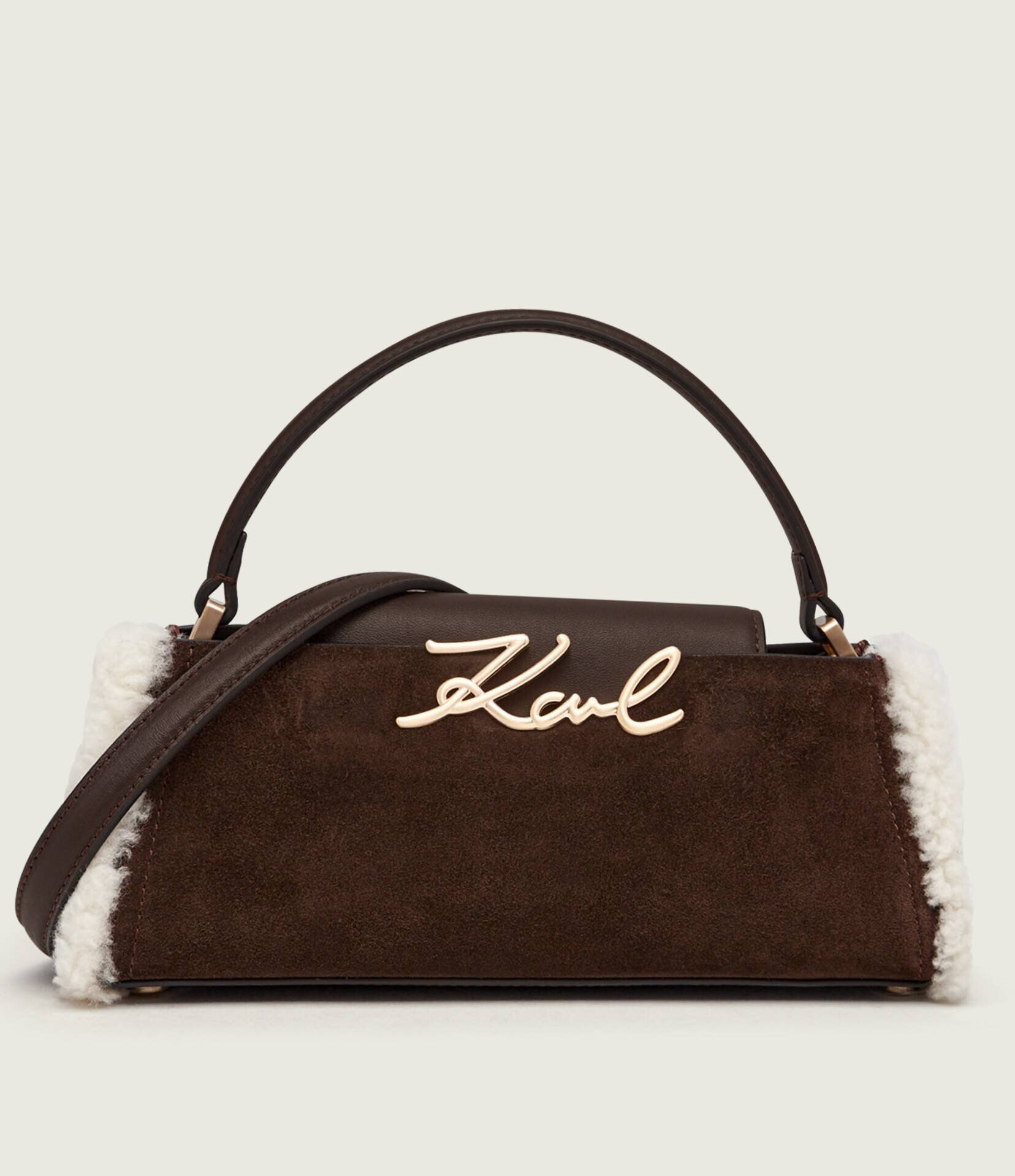Karl Lagerfeld Cufăr K/Signature | piele întoarsă | shearling