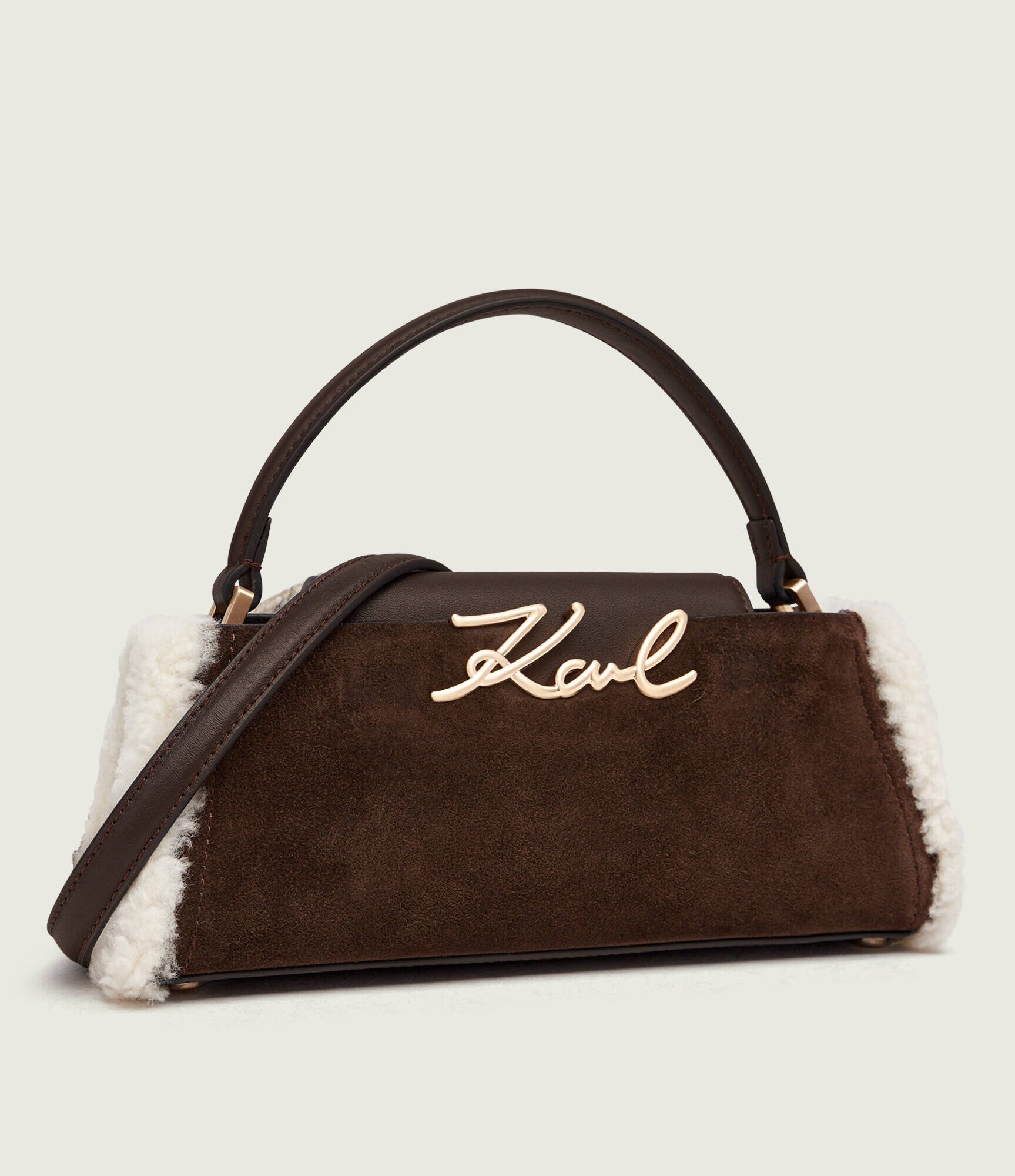 Karl Lagerfeld Cufăr K/Signature | piele întoarsă | shearling