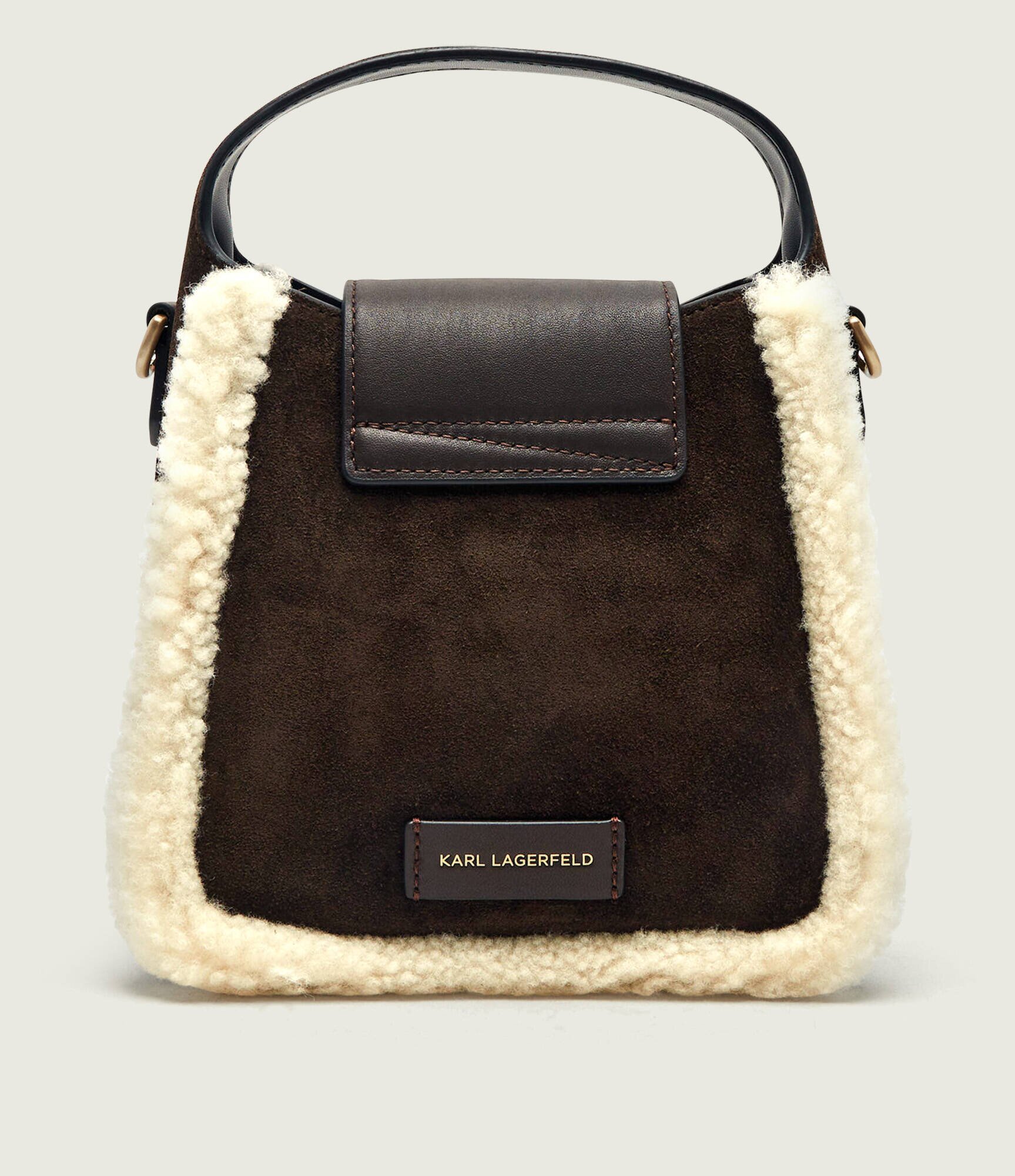 Karl Lagerfeld Cufăr K/Signature | piele întoarsă | shearling