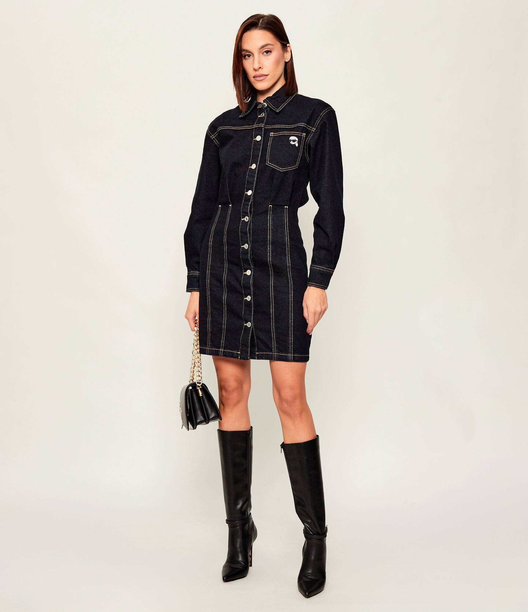 Karl Lagerfeld De blugi rochie Ikon Patch
