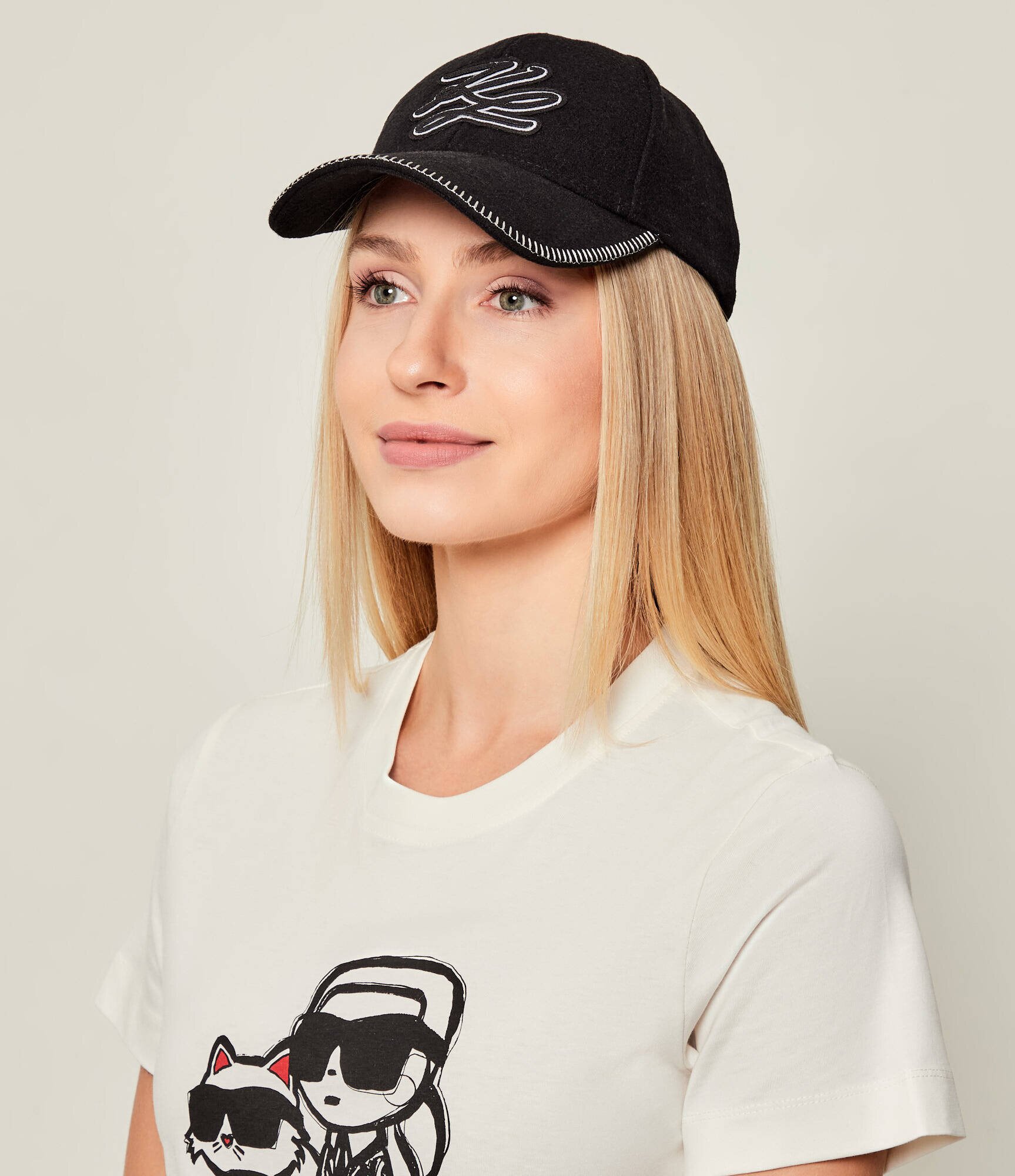 Karl Lagerfeld De lână șapcă baseball k/autograph