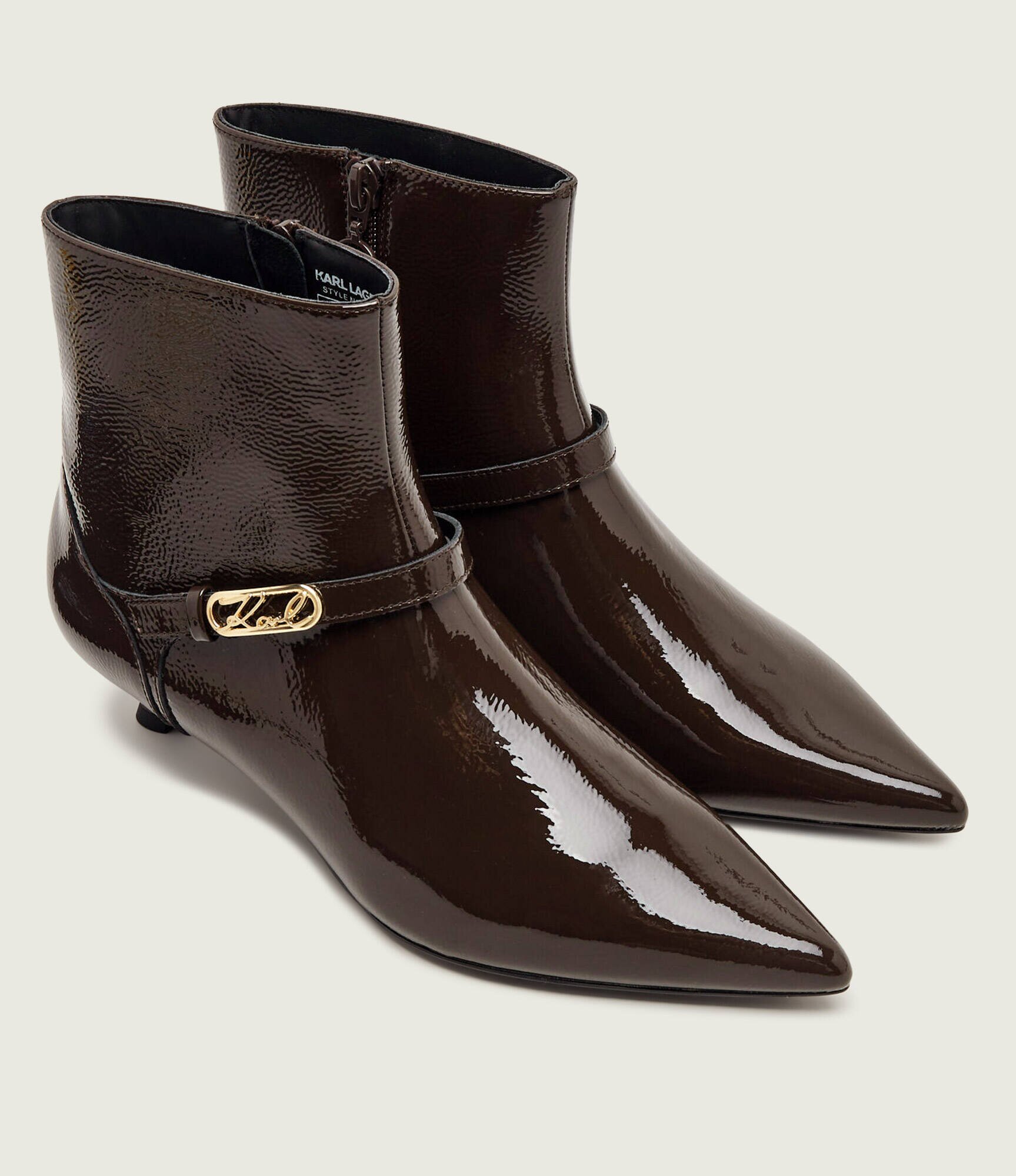 Karl Lagerfeld De piele botine cu toc Pasha