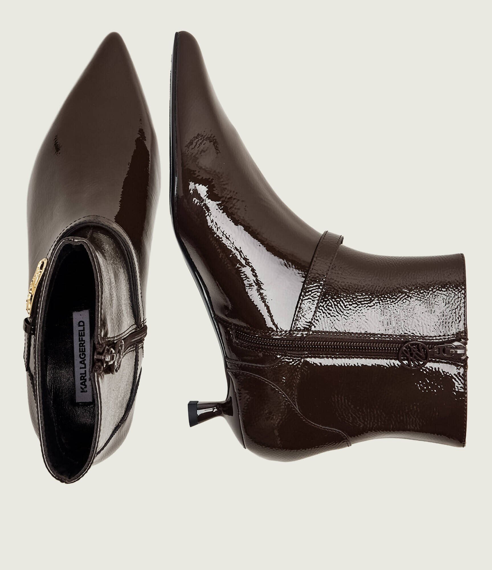 Karl Lagerfeld De piele botine cu toc Pasha