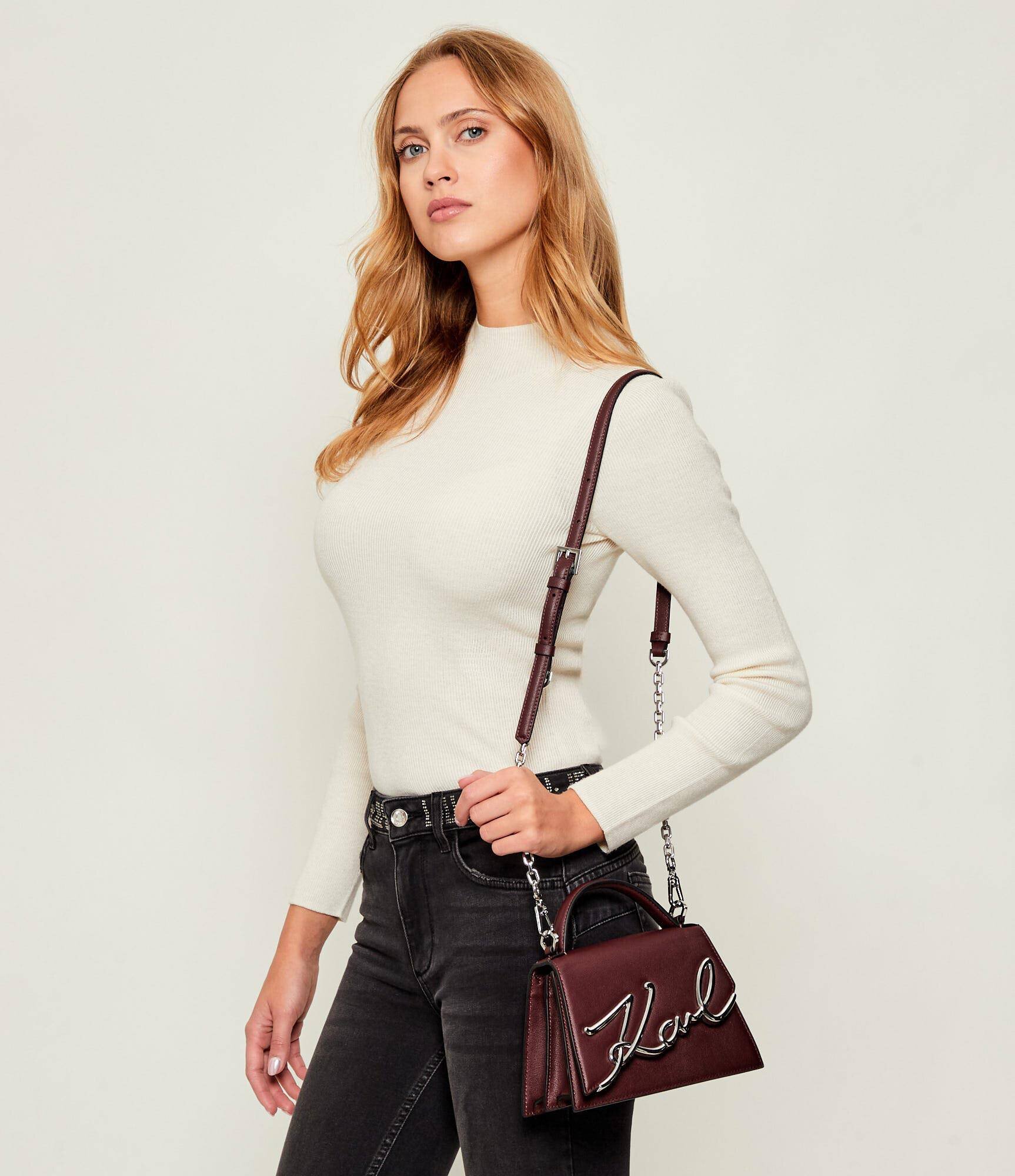 Karl Lagerfeld De piele cufăr k/signature 2.0