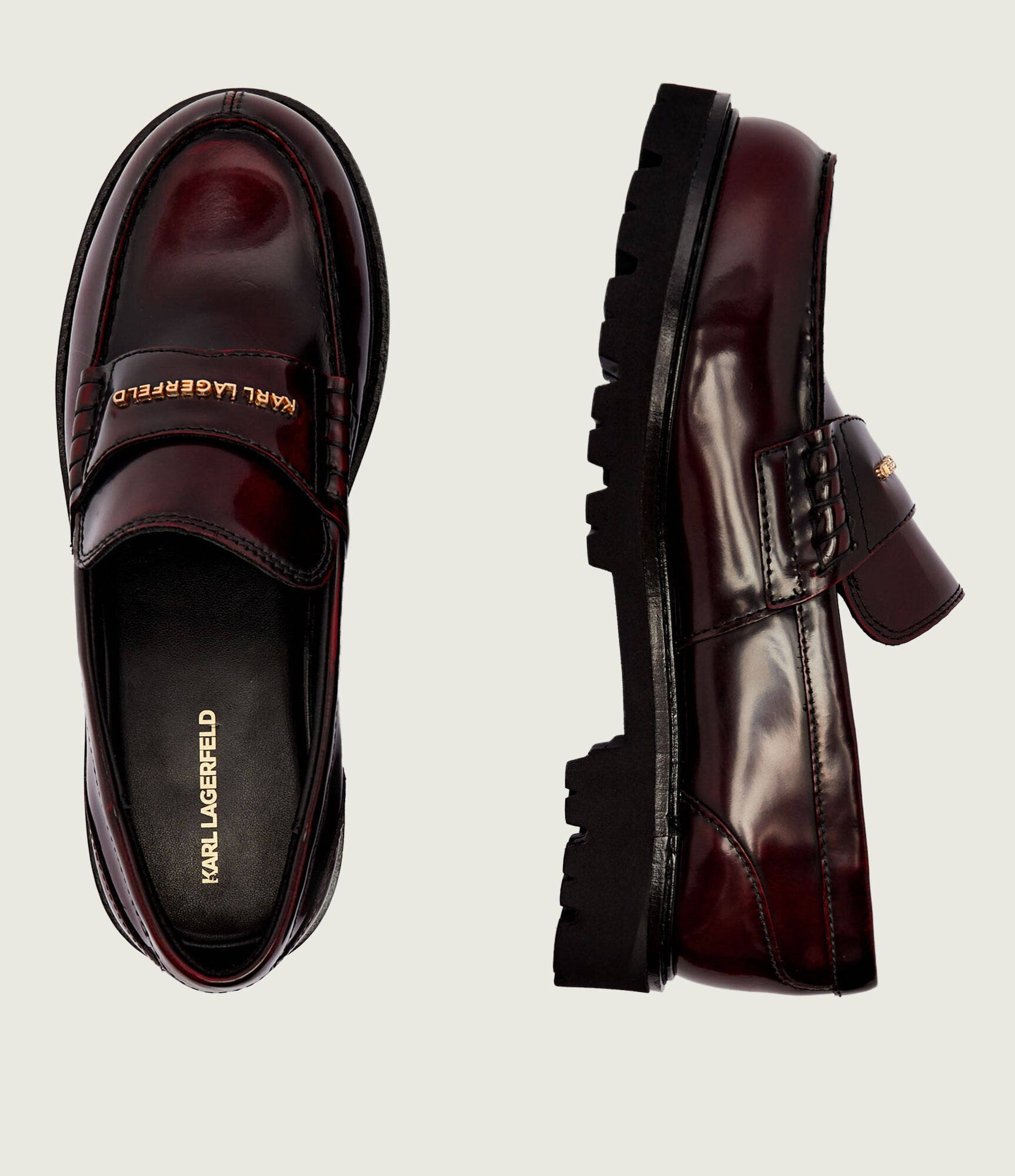 Karl Lagerfeld De piele pantofi loafer Lowell