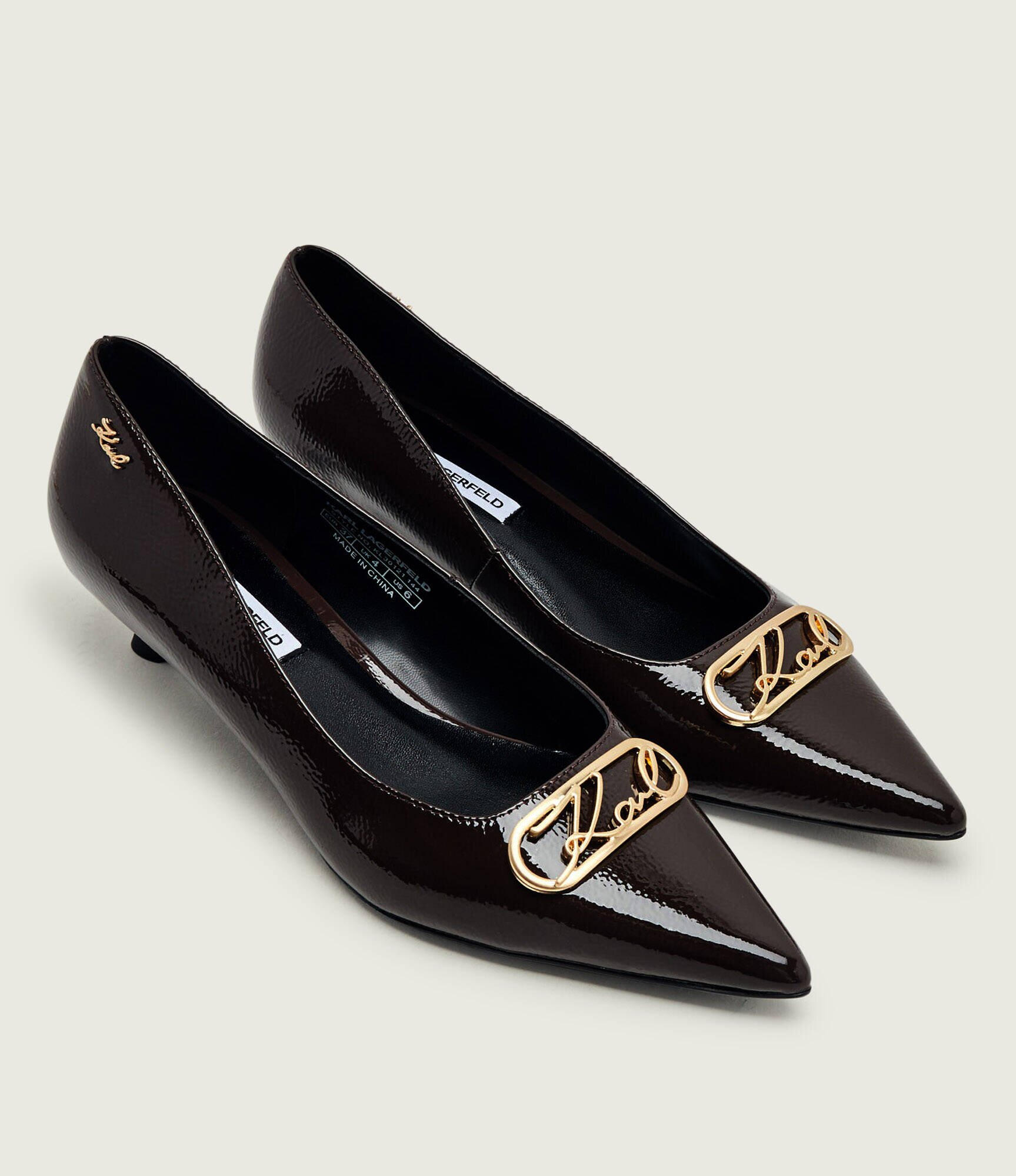 Karl Lagerfeld De piele pantofi Pasha Signia Curve Court