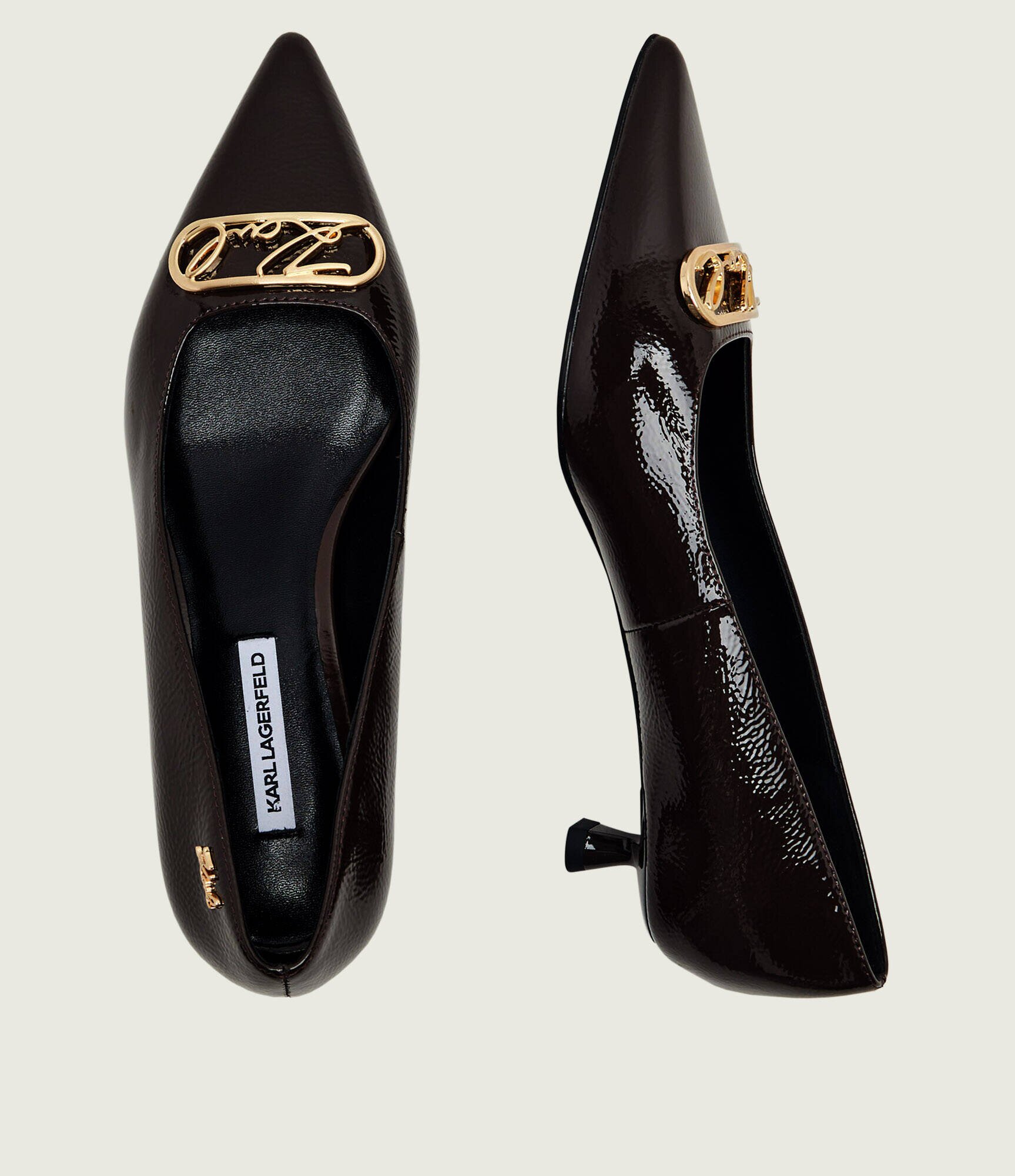 Karl Lagerfeld De piele pantofi Pasha Signia Curve Court