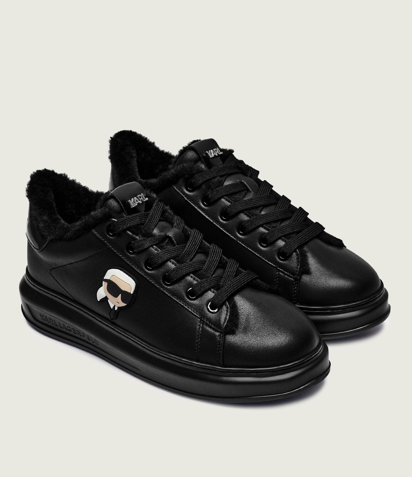Karl Lagerfeld De piele sneakers KAPRI | shearling