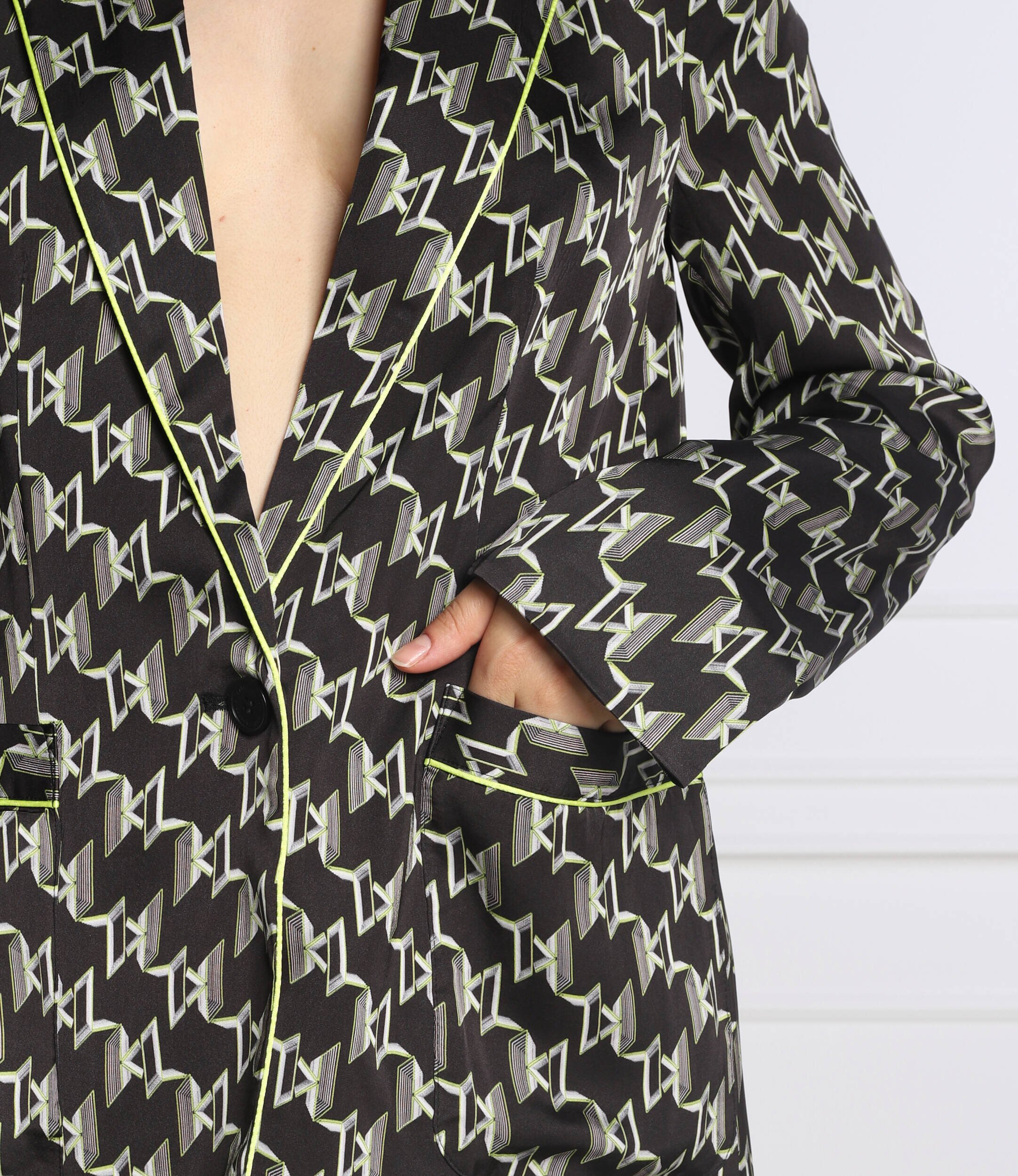 Karl Lagerfeld De satin sacou MONOGRAM | Regular Fit