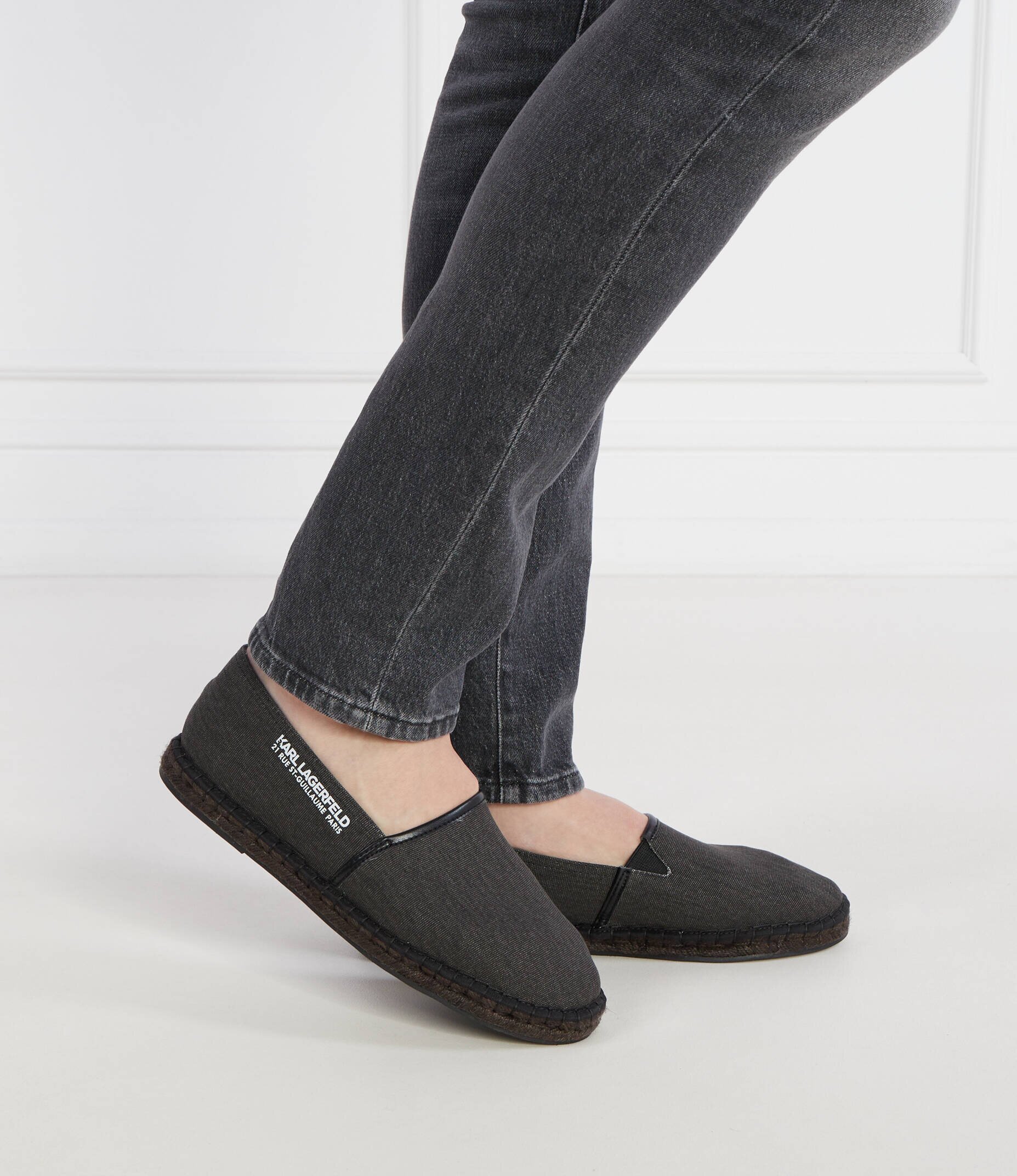 Karl Lagerfeld Espadrile KAMINO cu adaos de piele