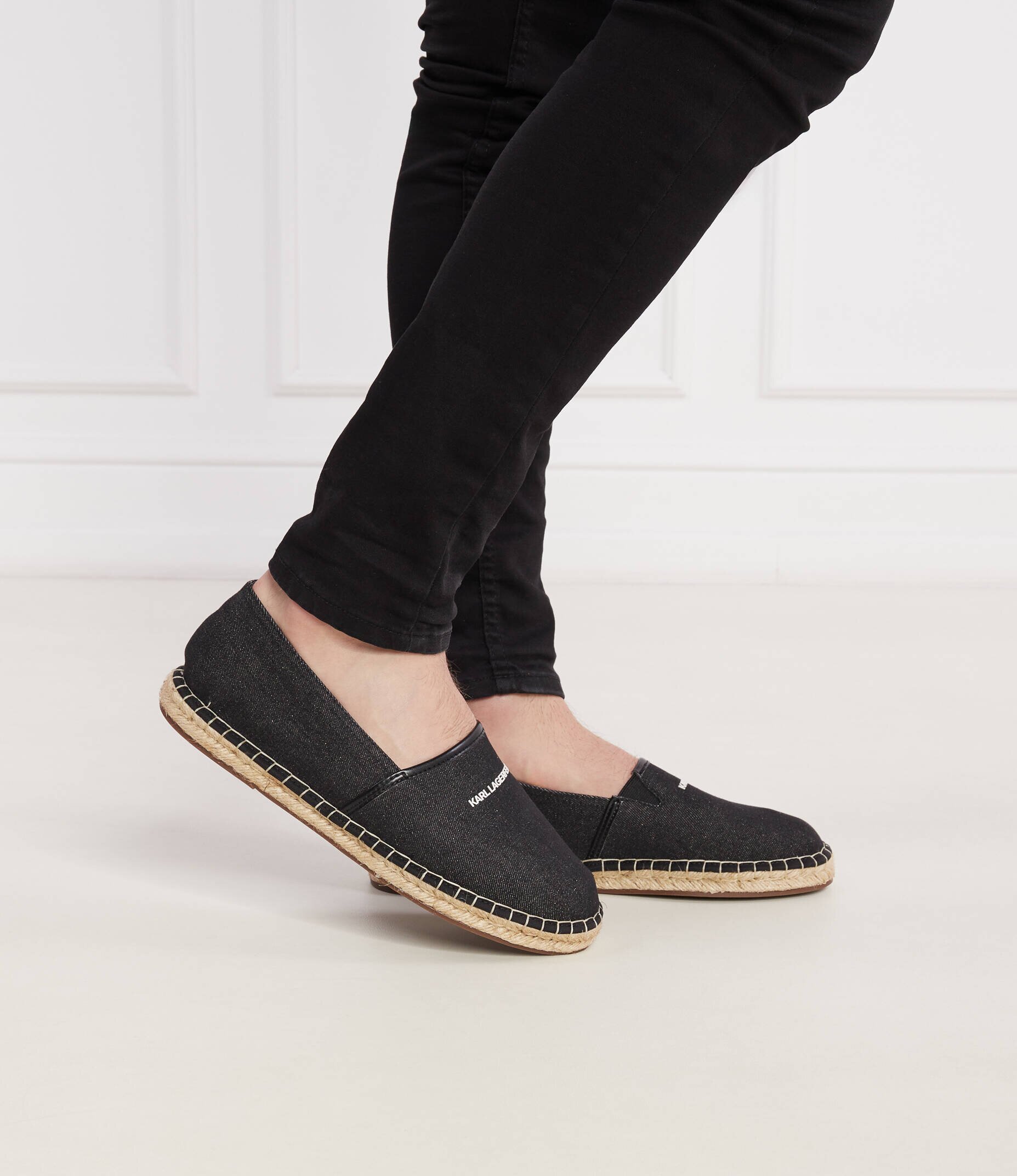 Karl Lagerfeld Espadrile KAMINO Injekt cu adaos de piele