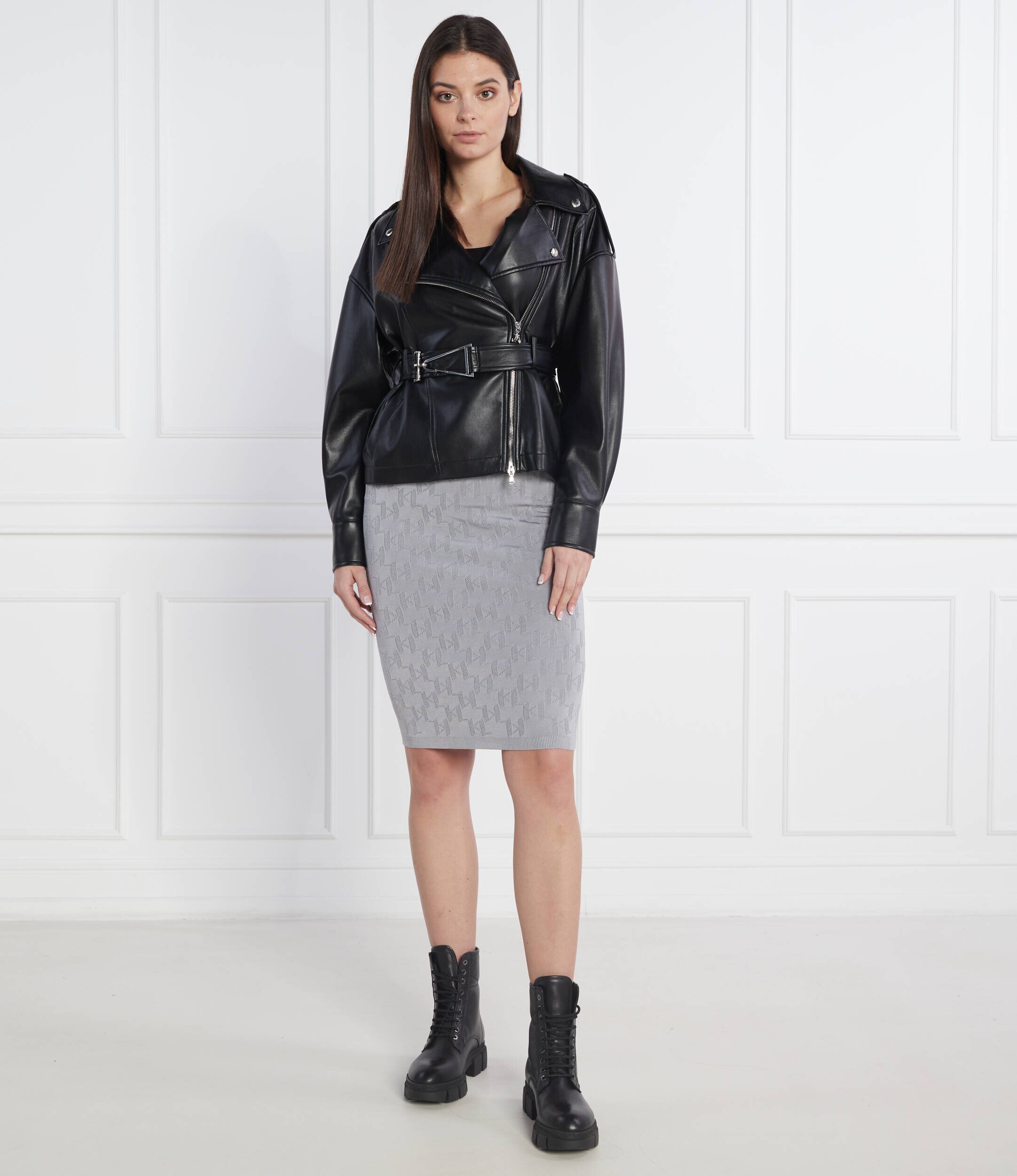 Karl Lagerfeld Fustă MONOGRAM JACQUARD
