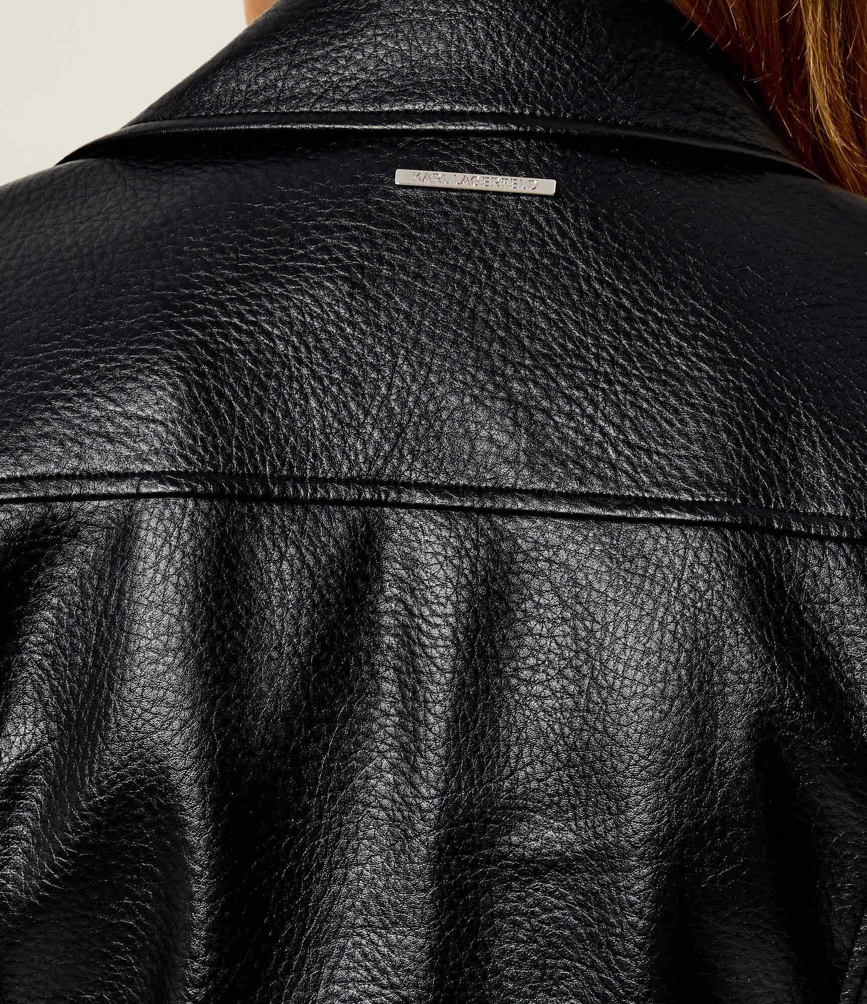 Karl Lagerfeld Geacă de piele Biker | Cropped Fit