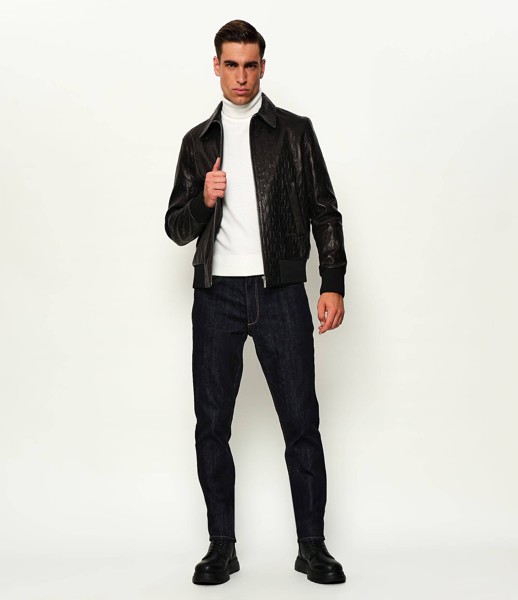 Karl Lagerfeld Geacă de piele | regular fit
