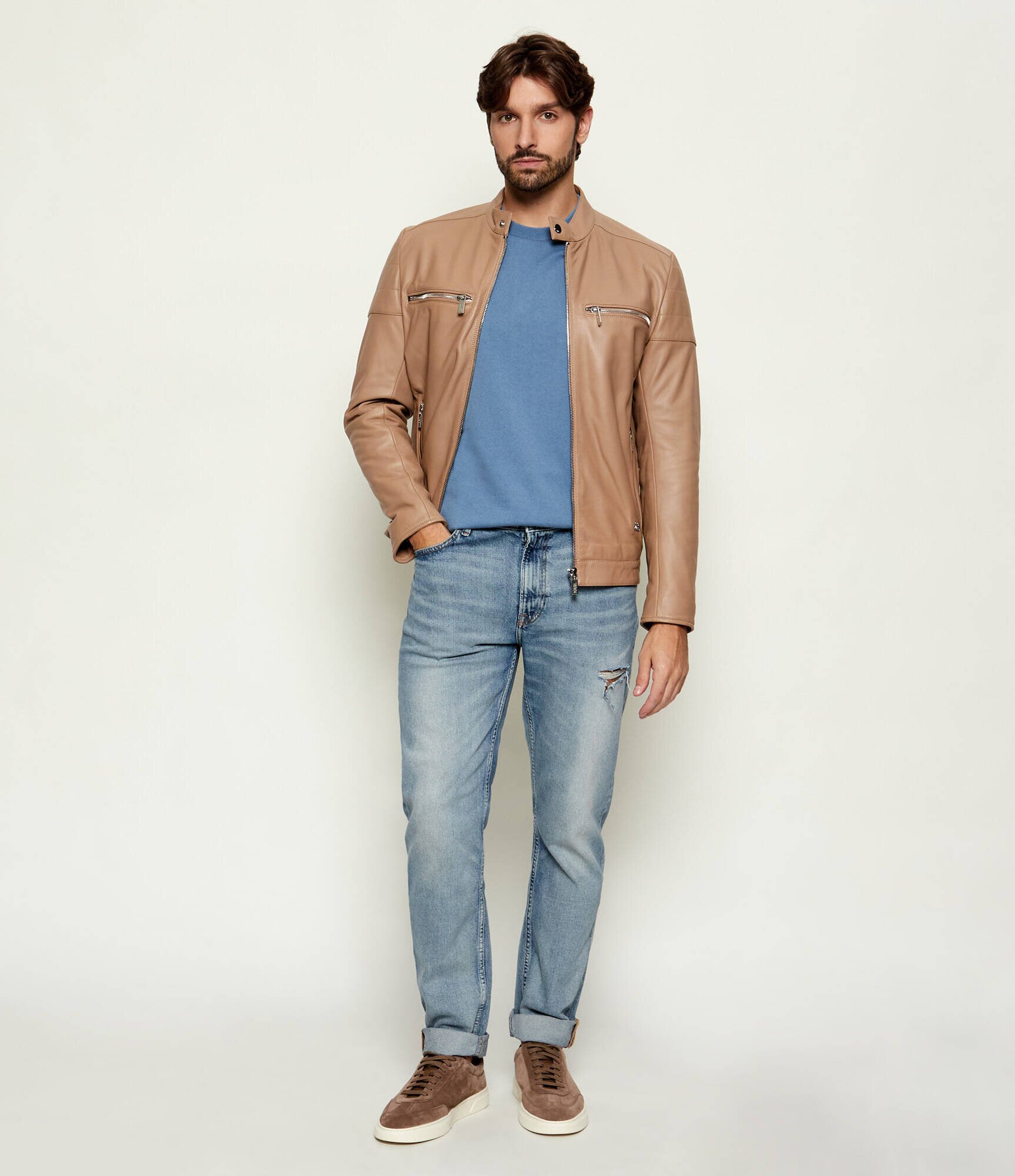 Karl Lagerfeld Geacă de piele | regular fit