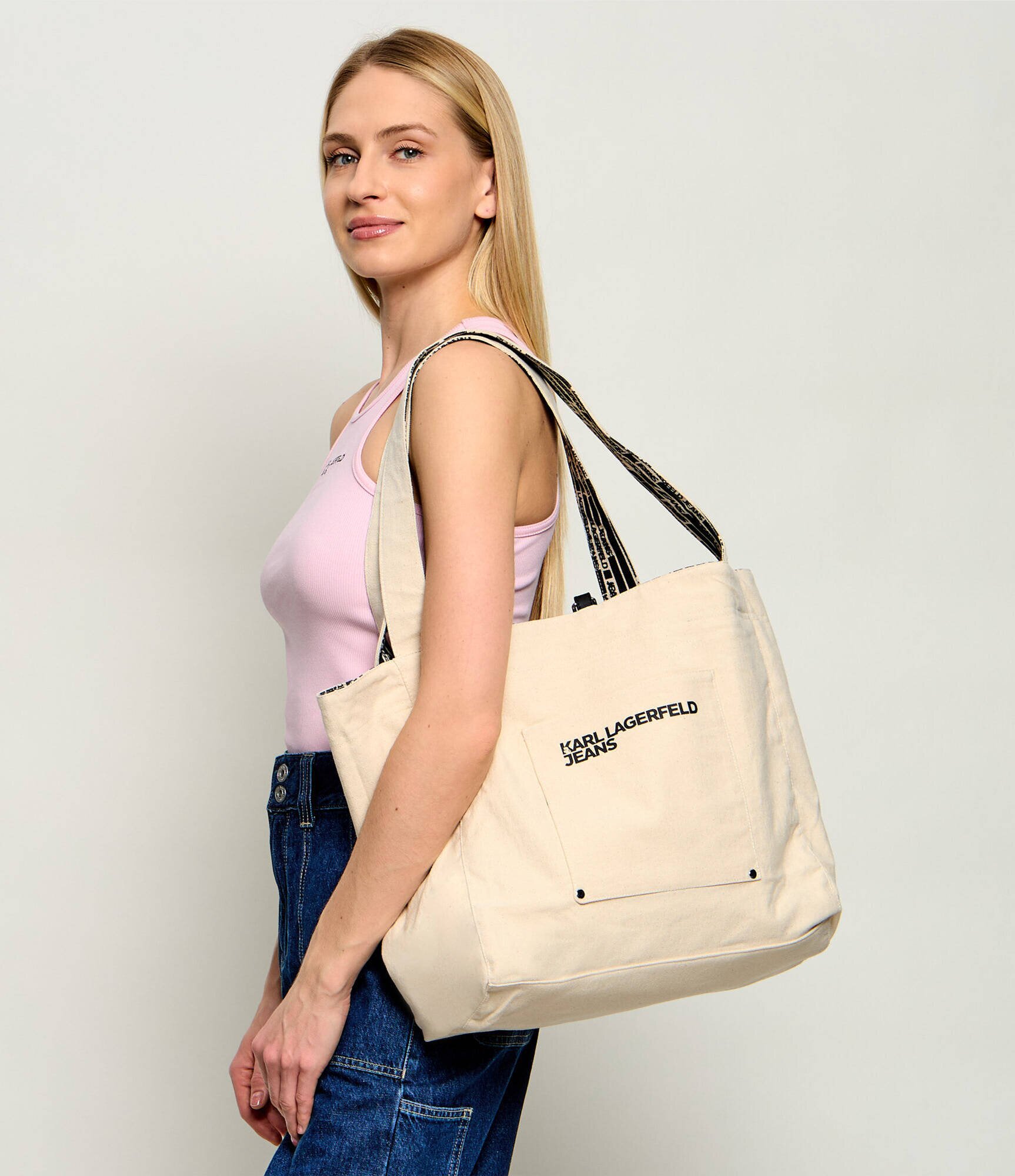 Karl Lagerfeld Jeans Geantă shopper cu două fețe