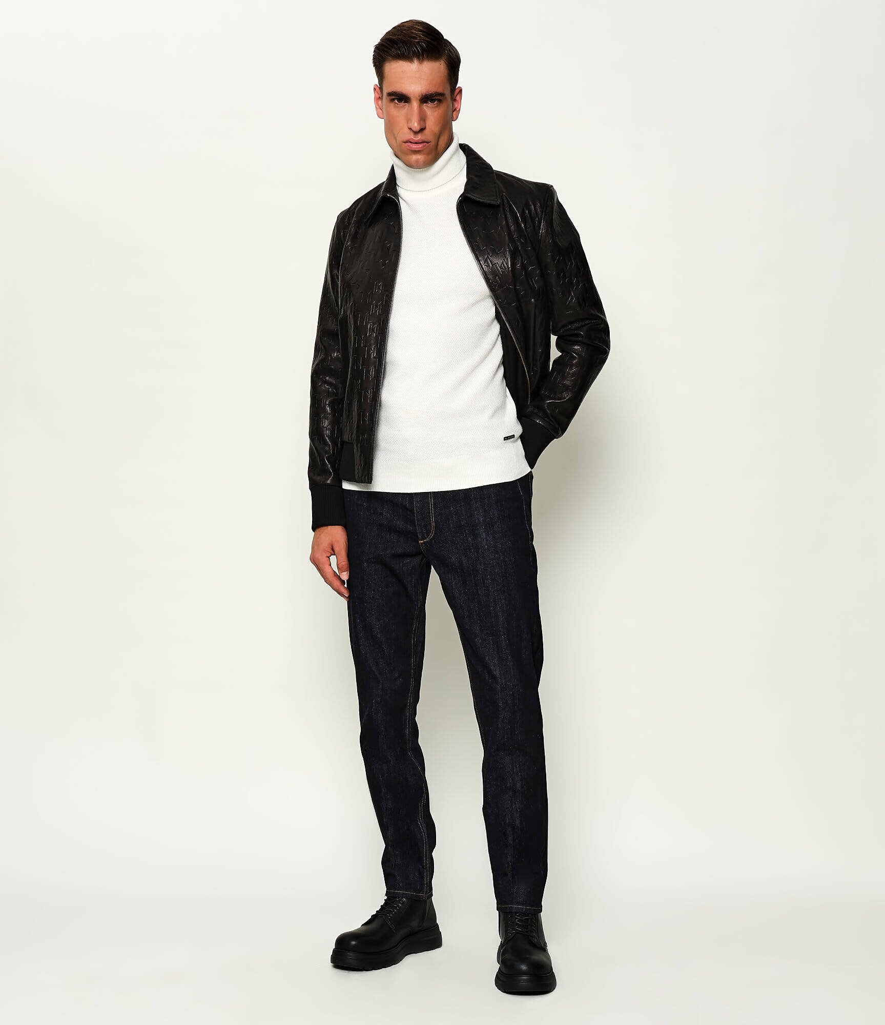 Karl Lagerfeld Maletă | Slim Fit cu adaos de lână