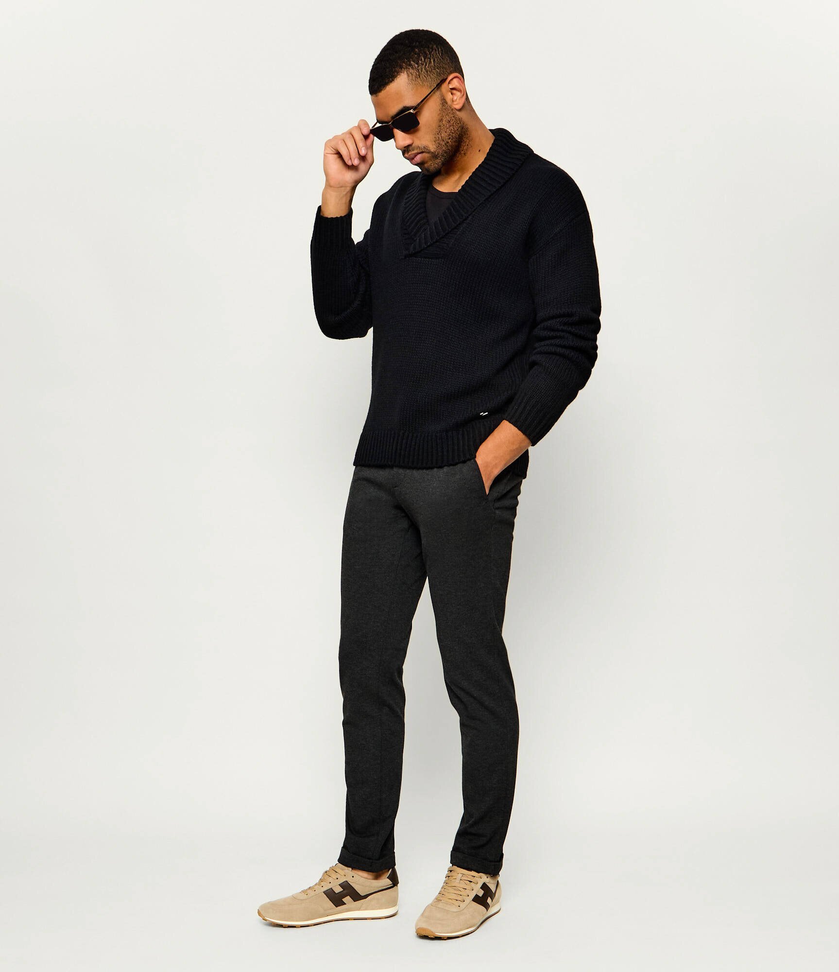Karl Lagerfeld Pantaloni Charly | Tapered fit | mid waist