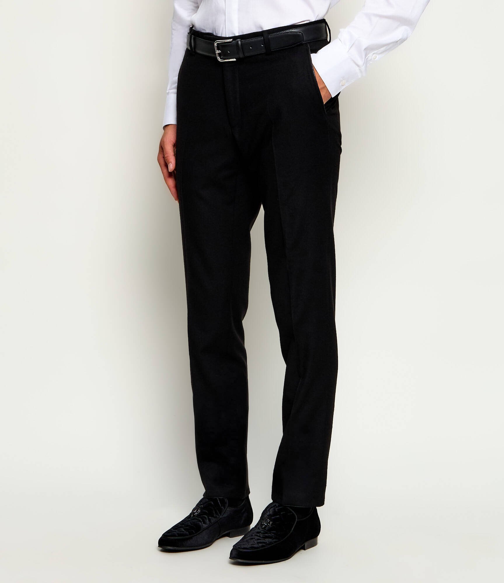 Karl Lagerfeld Pantaloni chino | Tapered fit cu adaos de lână