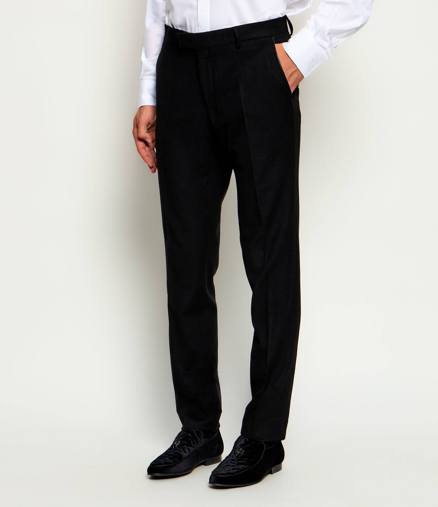 Karl Lagerfeld Pantaloni chino | Tapered fit cu adaos de lână