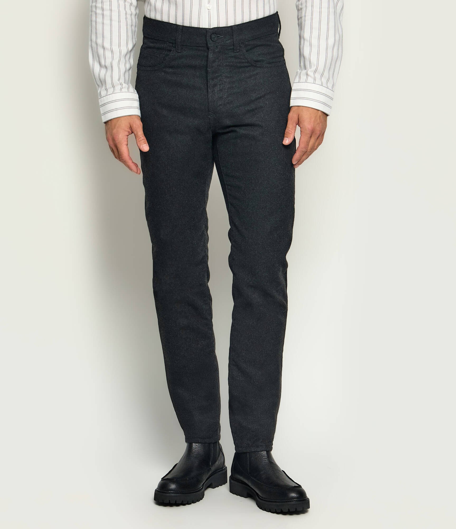 Karl Lagerfeld Pantaloni Jim cu adaos de lână | Tapered fit | mid waist