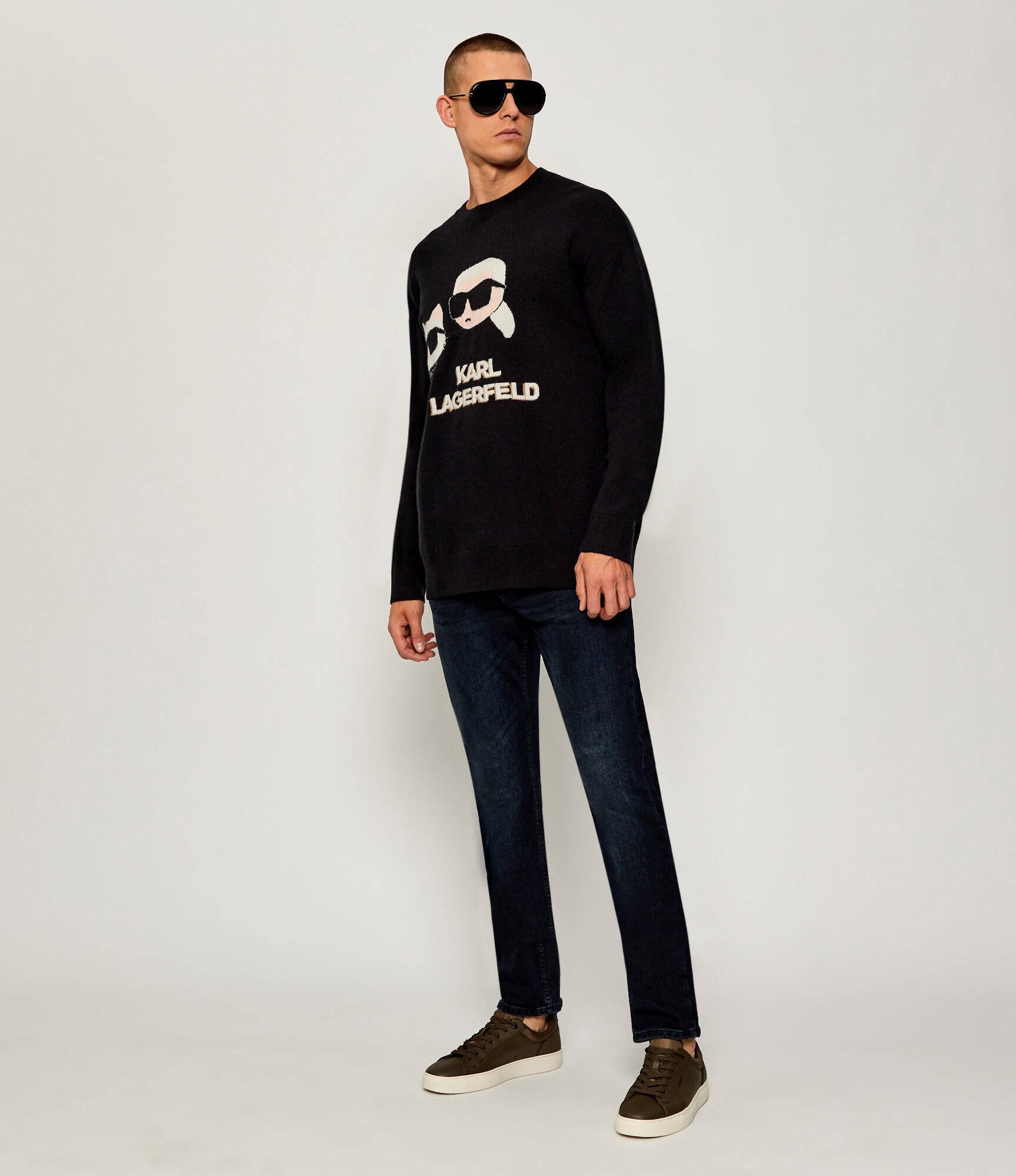 Karl Lagerfeld Pulover | Relaxed fit cu adaos de lână
