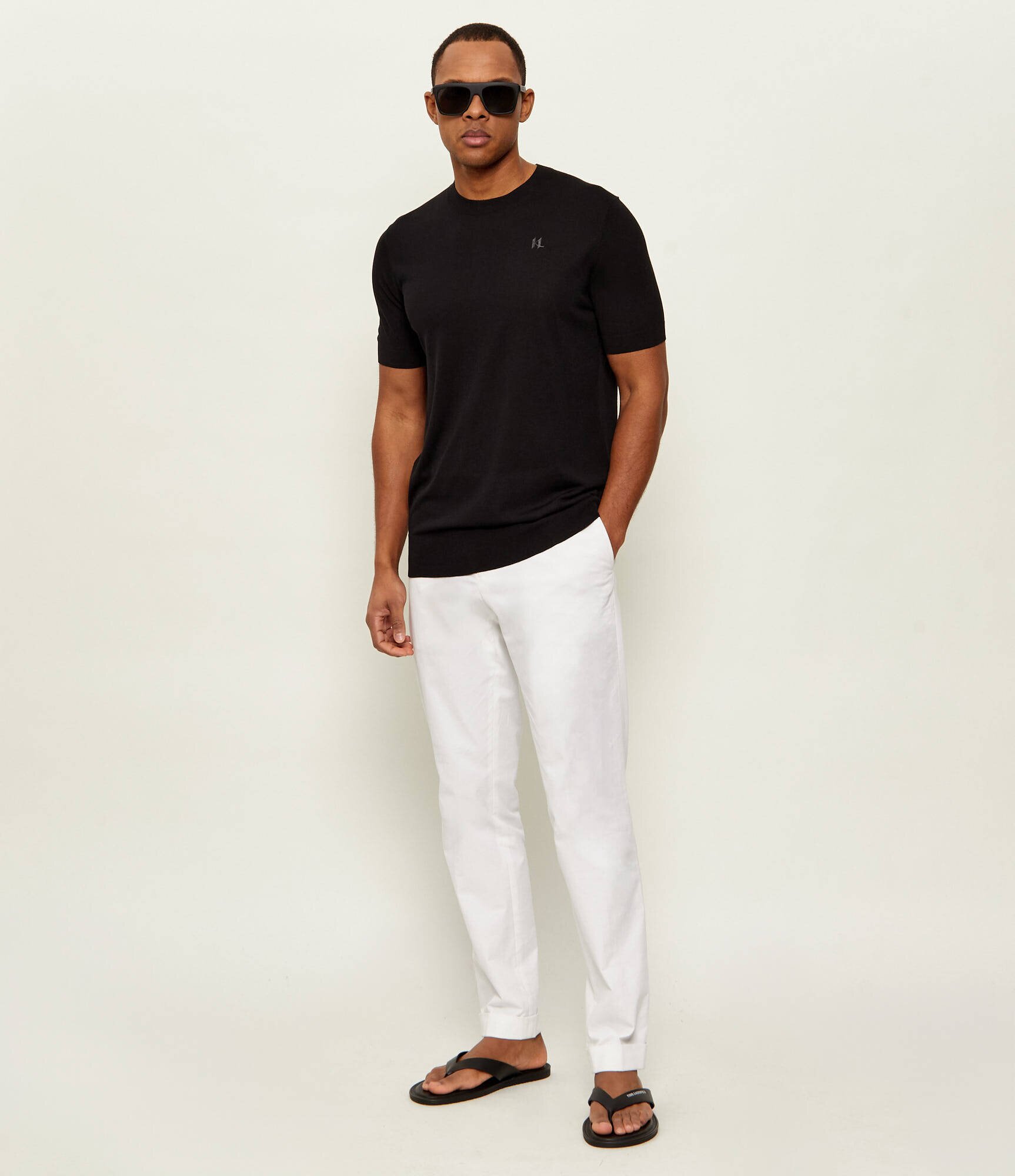 Karl Lagerfeld Pulover | Slim Fit cu adaos de mătase