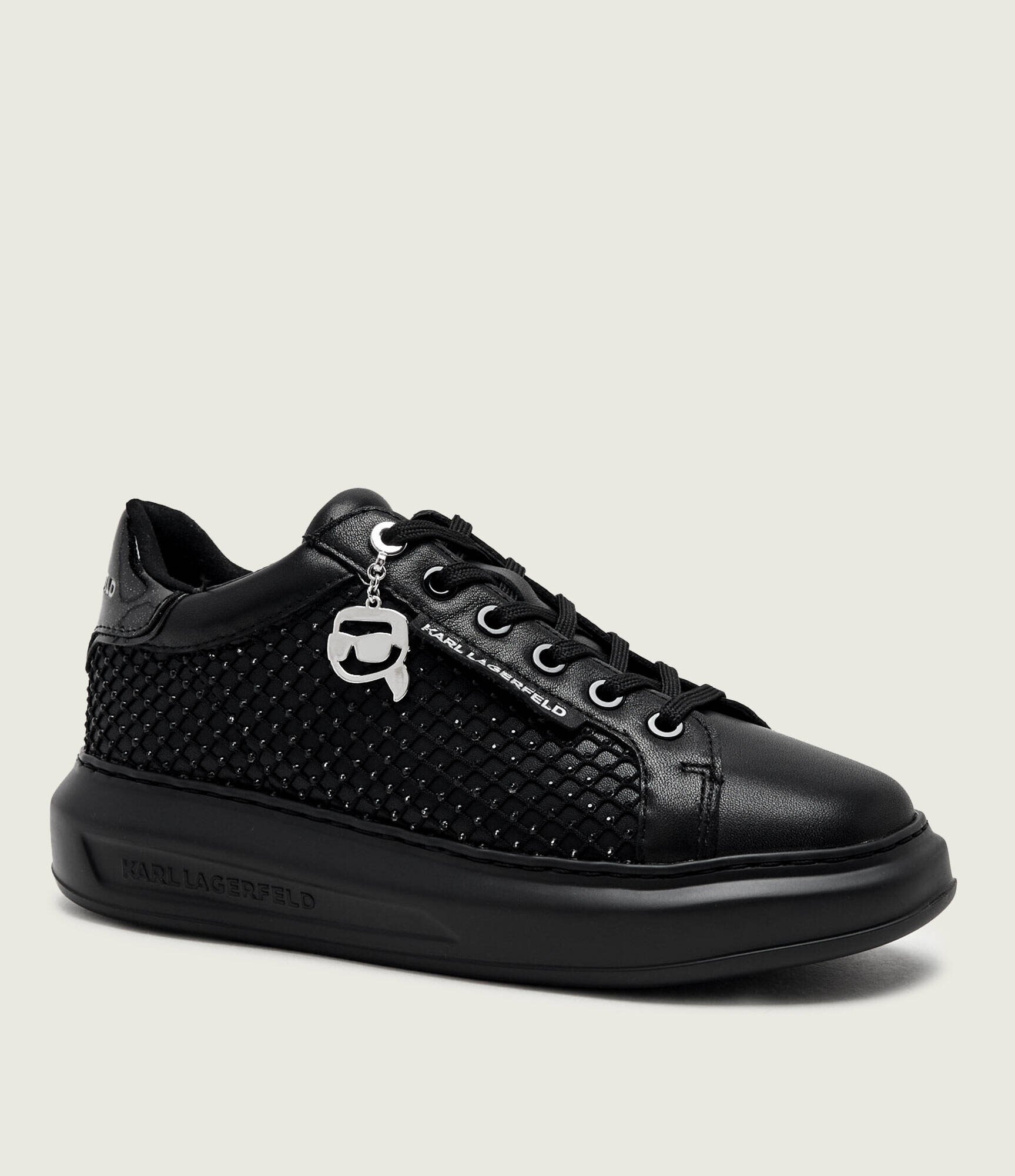Karl Lagerfeld Teniși din piele Kapri Gemstone Net Charm