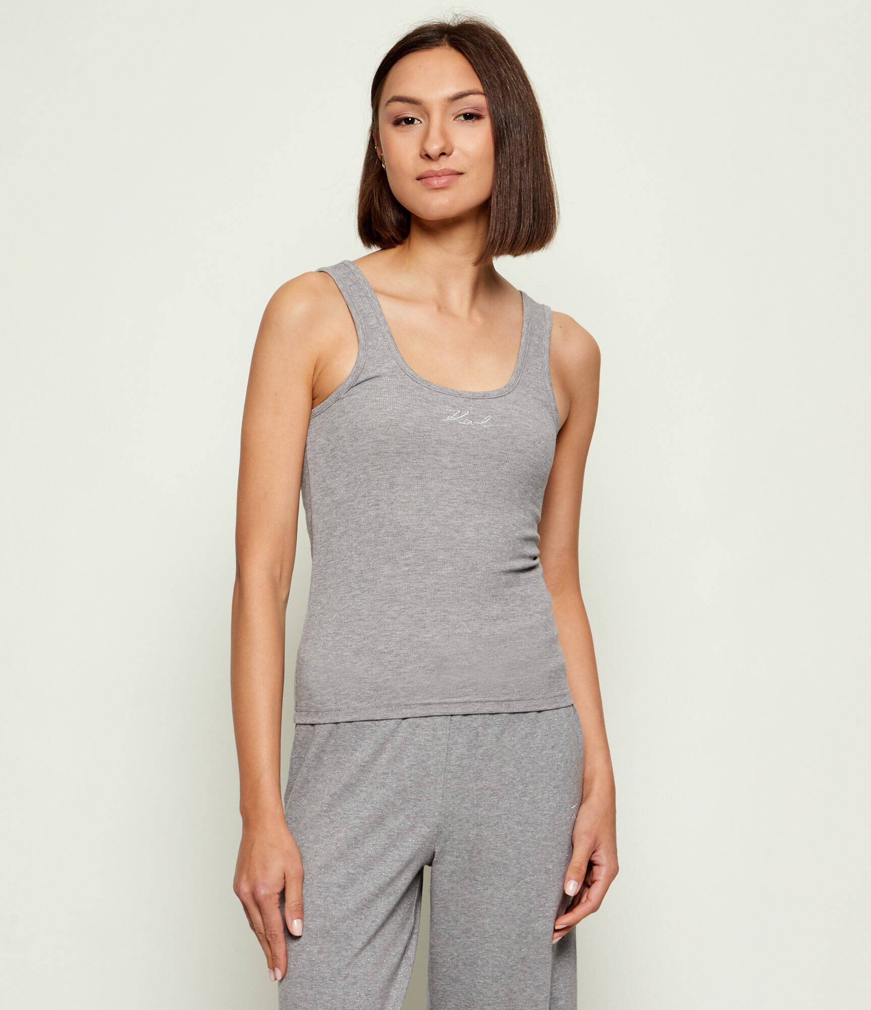 Karl Lagerfeld Top Signature Lurex | Slim Fit