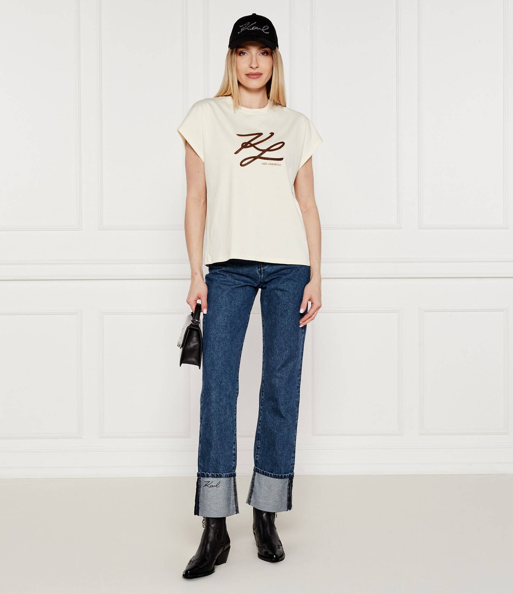 Karl Lagerfeld Tricou Autograph | Oversize fit