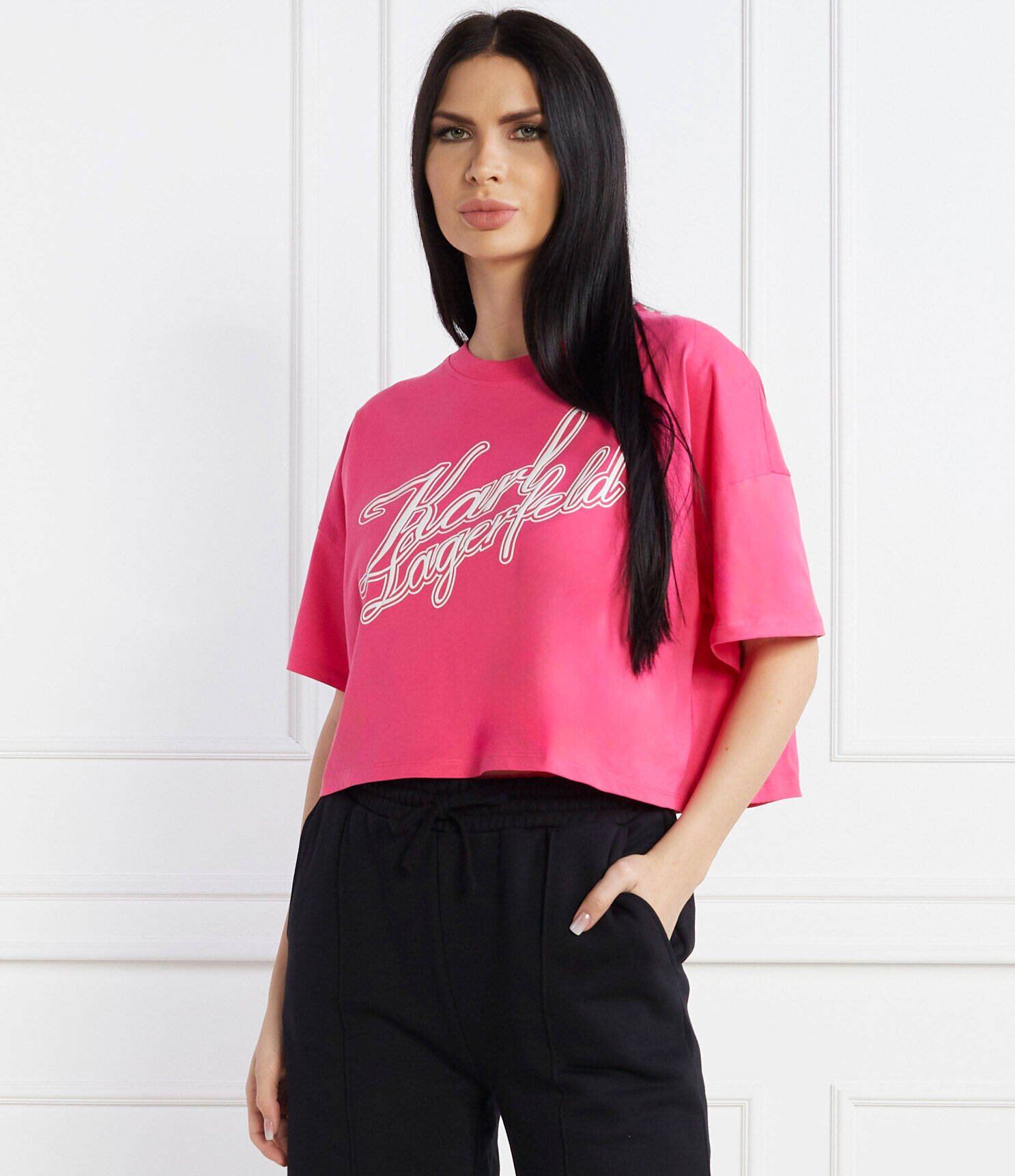 Karl Lagerfeld Tricou | Cropped Fit