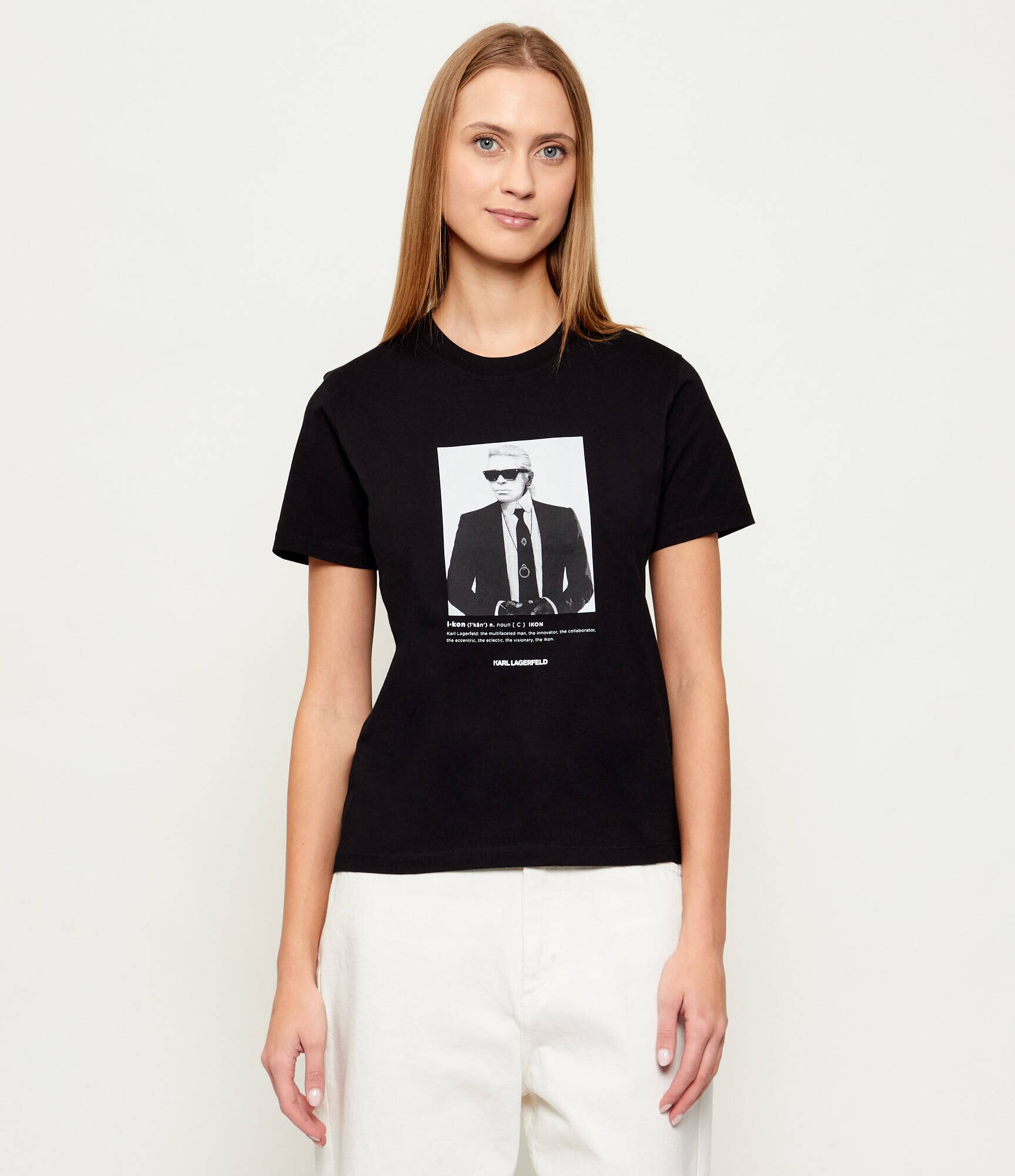 Karl Lagerfeld Tricou Portrait | Classic fit