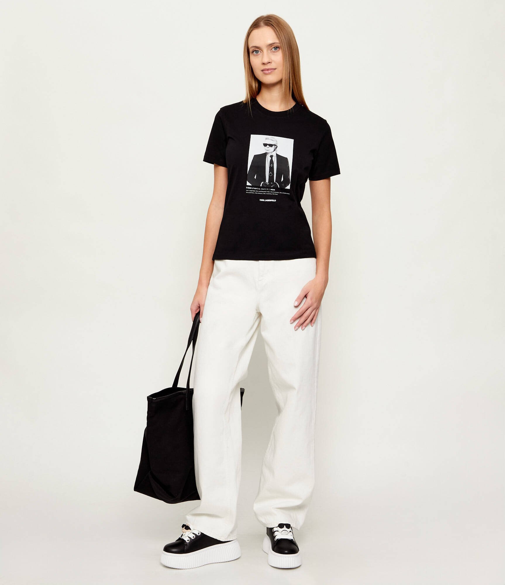 Karl Lagerfeld Tricou Portrait | Classic fit