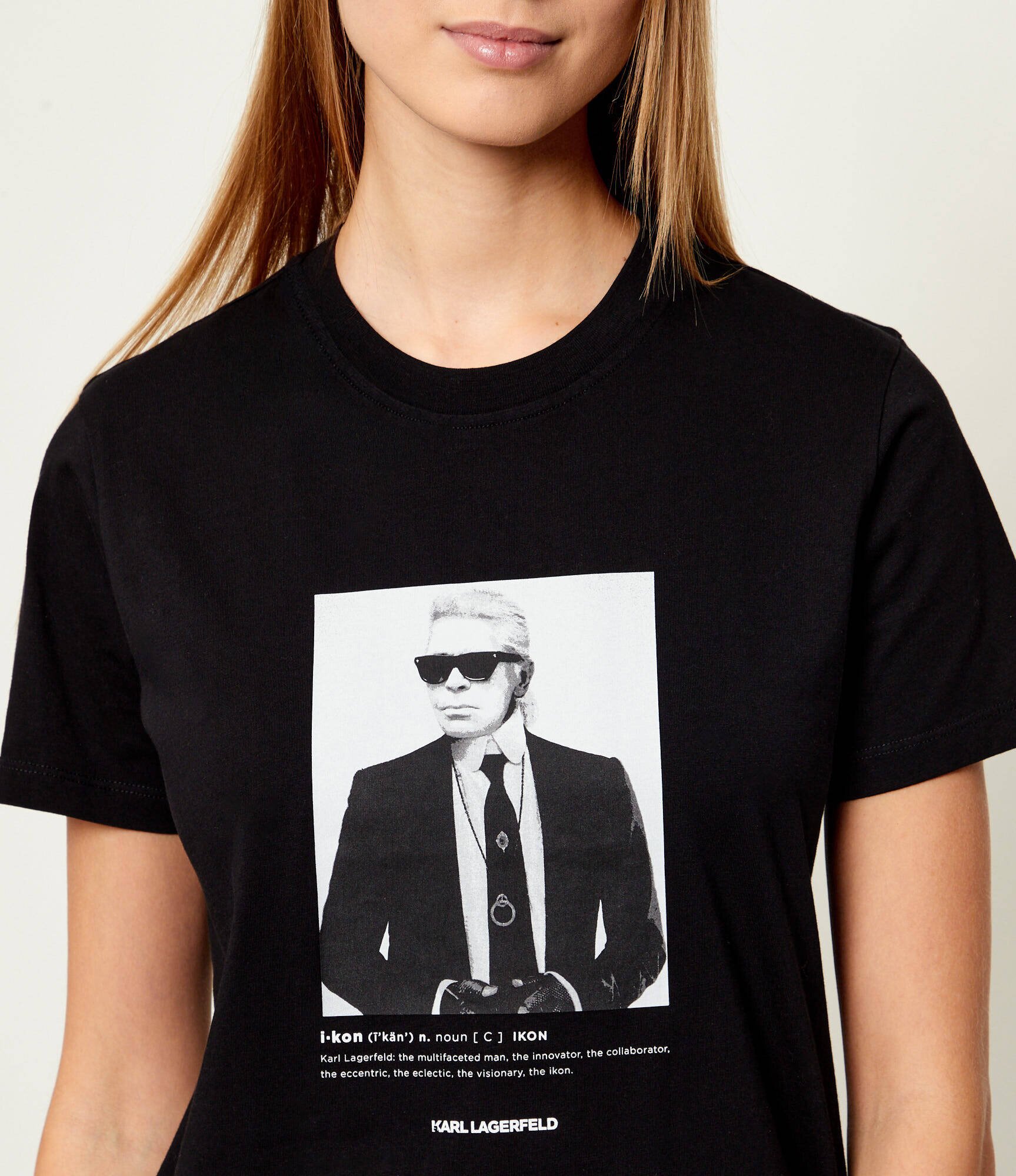 Karl Lagerfeld Tricou Portrait | Classic fit