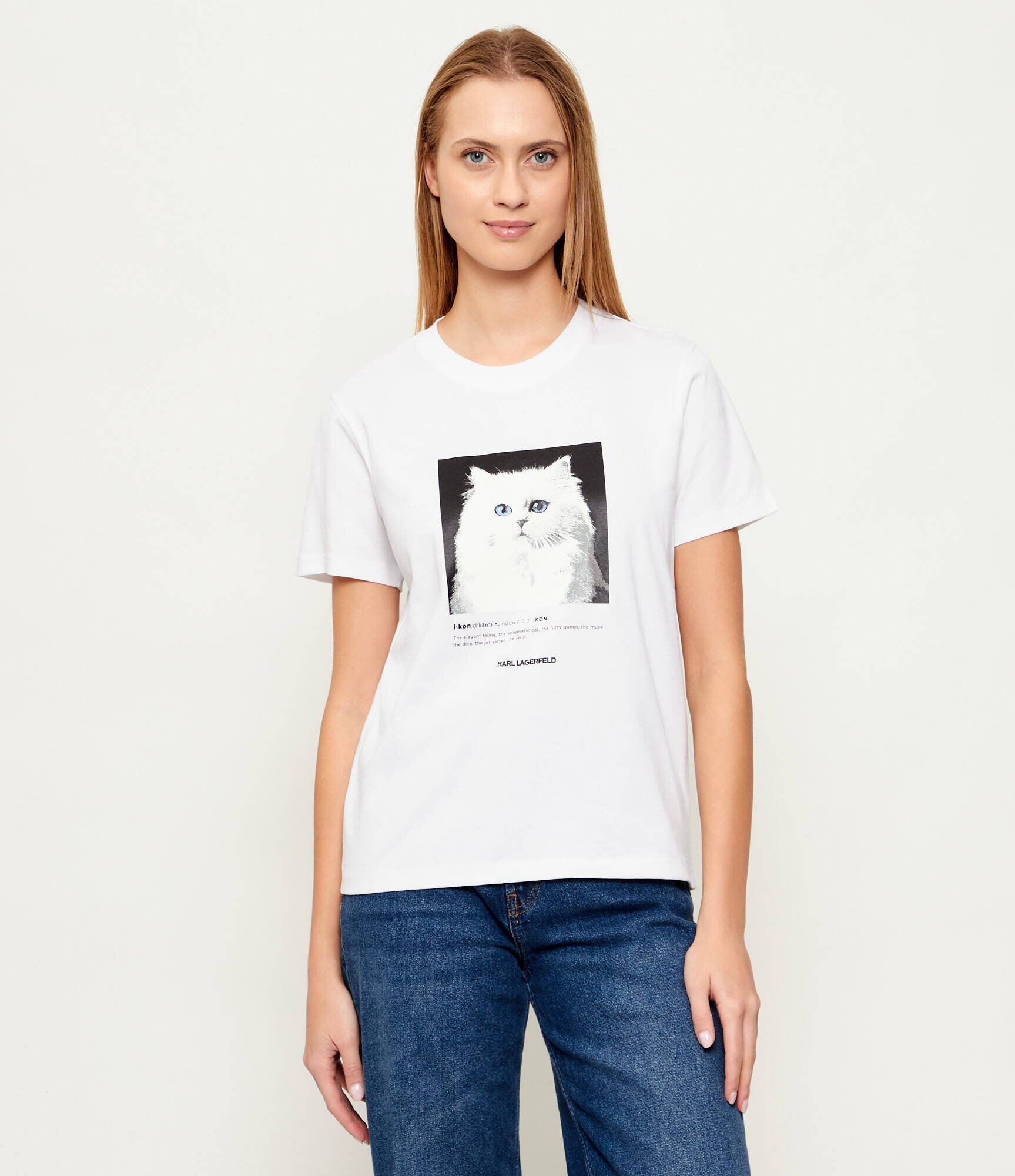 Karl Lagerfeld Tricou Portrait | Classic fit