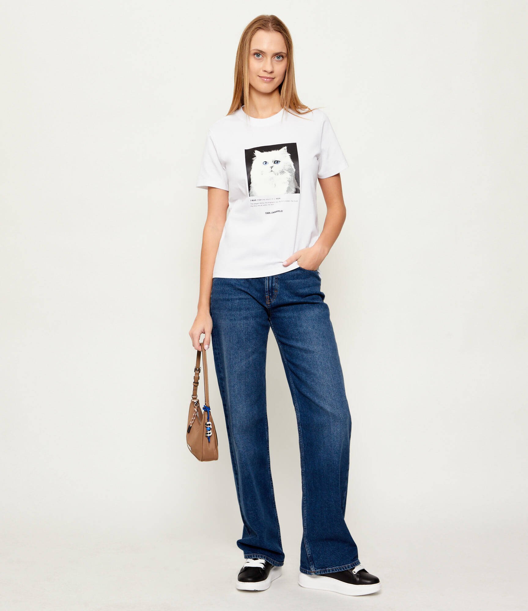 Karl Lagerfeld Tricou Portrait | Classic fit