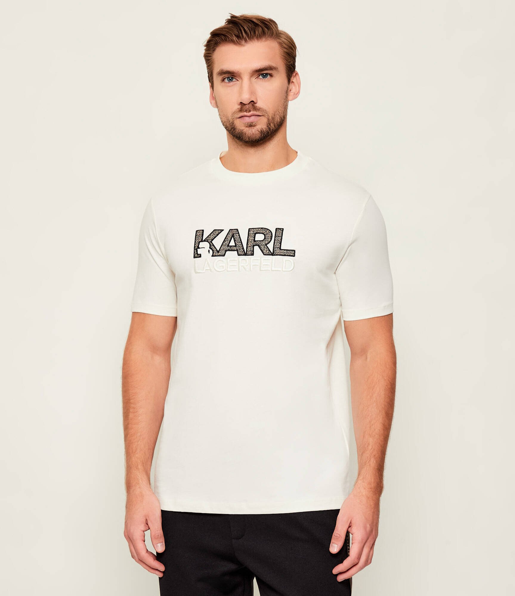 Karl Lagerfeld Tricou | regular fit cu adaos de lână