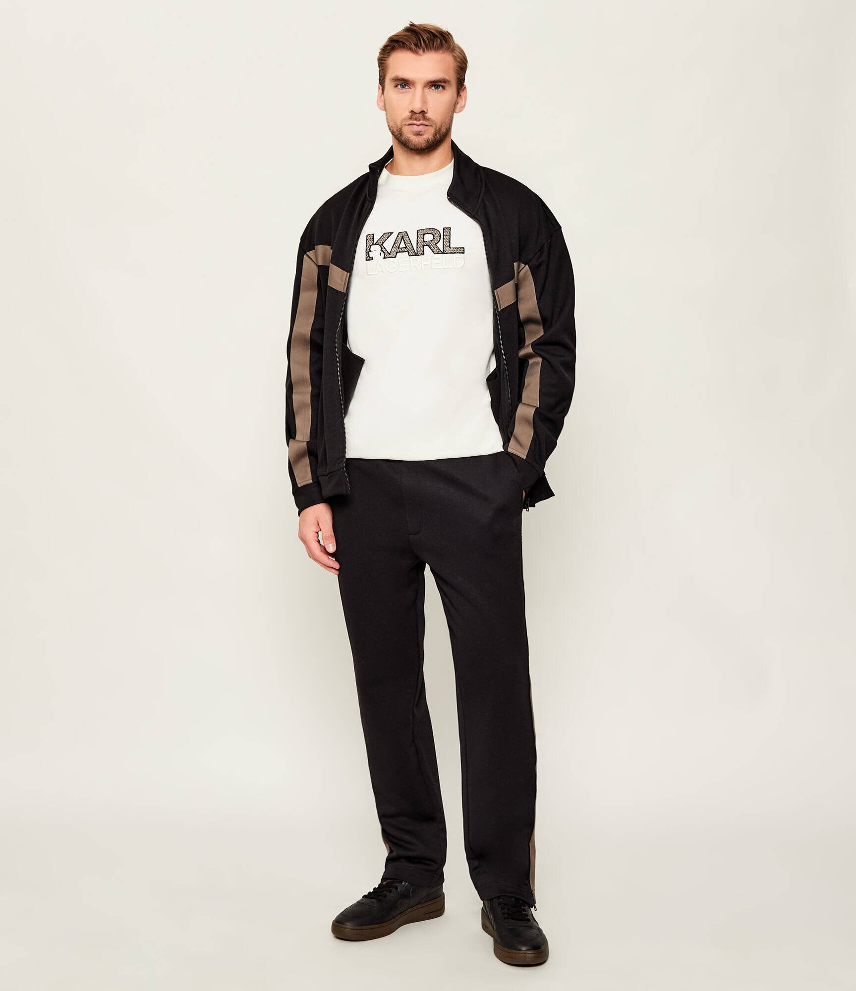 Karl Lagerfeld Tricou | regular fit cu adaos de lână