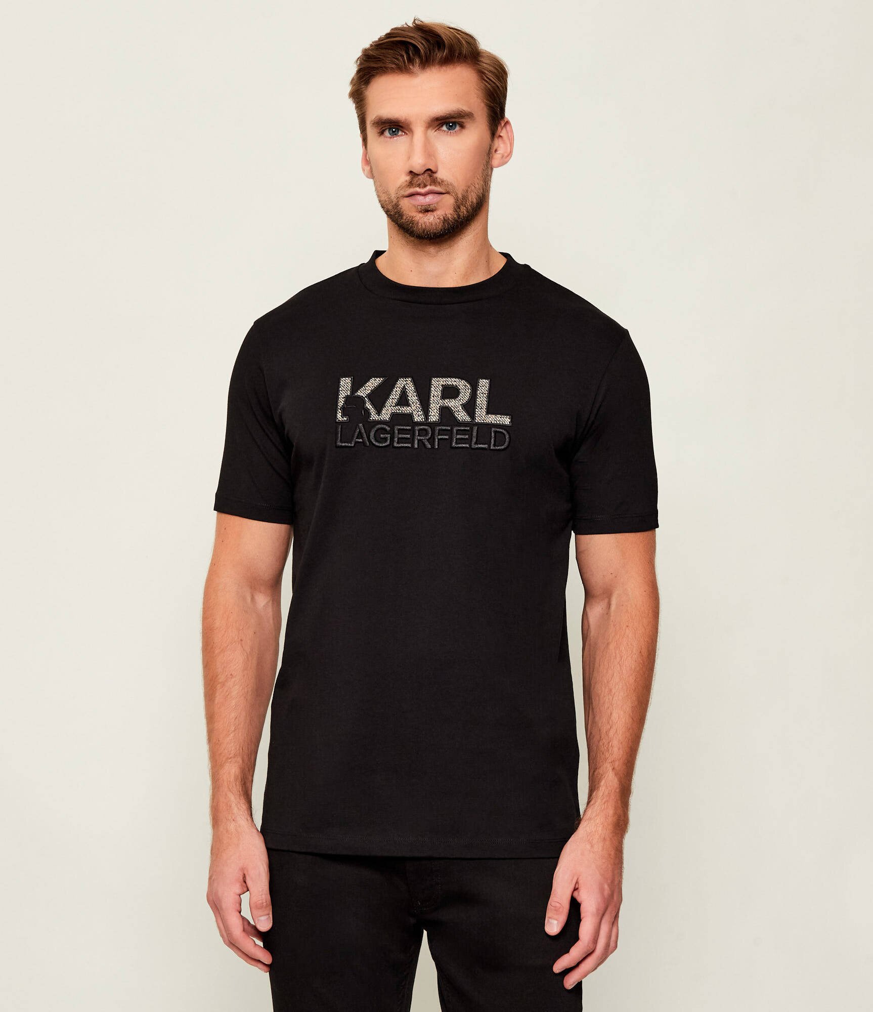 Karl Lagerfeld Tricou | regular fit cu adaos de lână