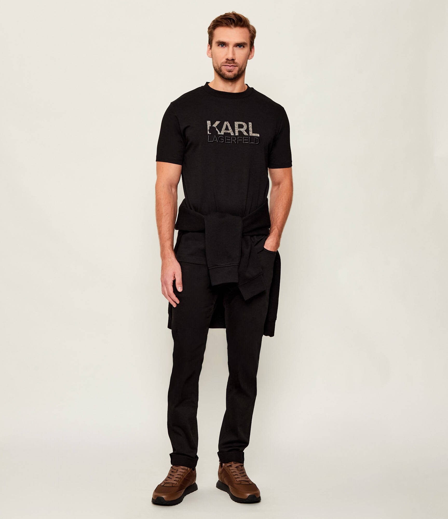 Karl Lagerfeld Tricou | regular fit cu adaos de lână