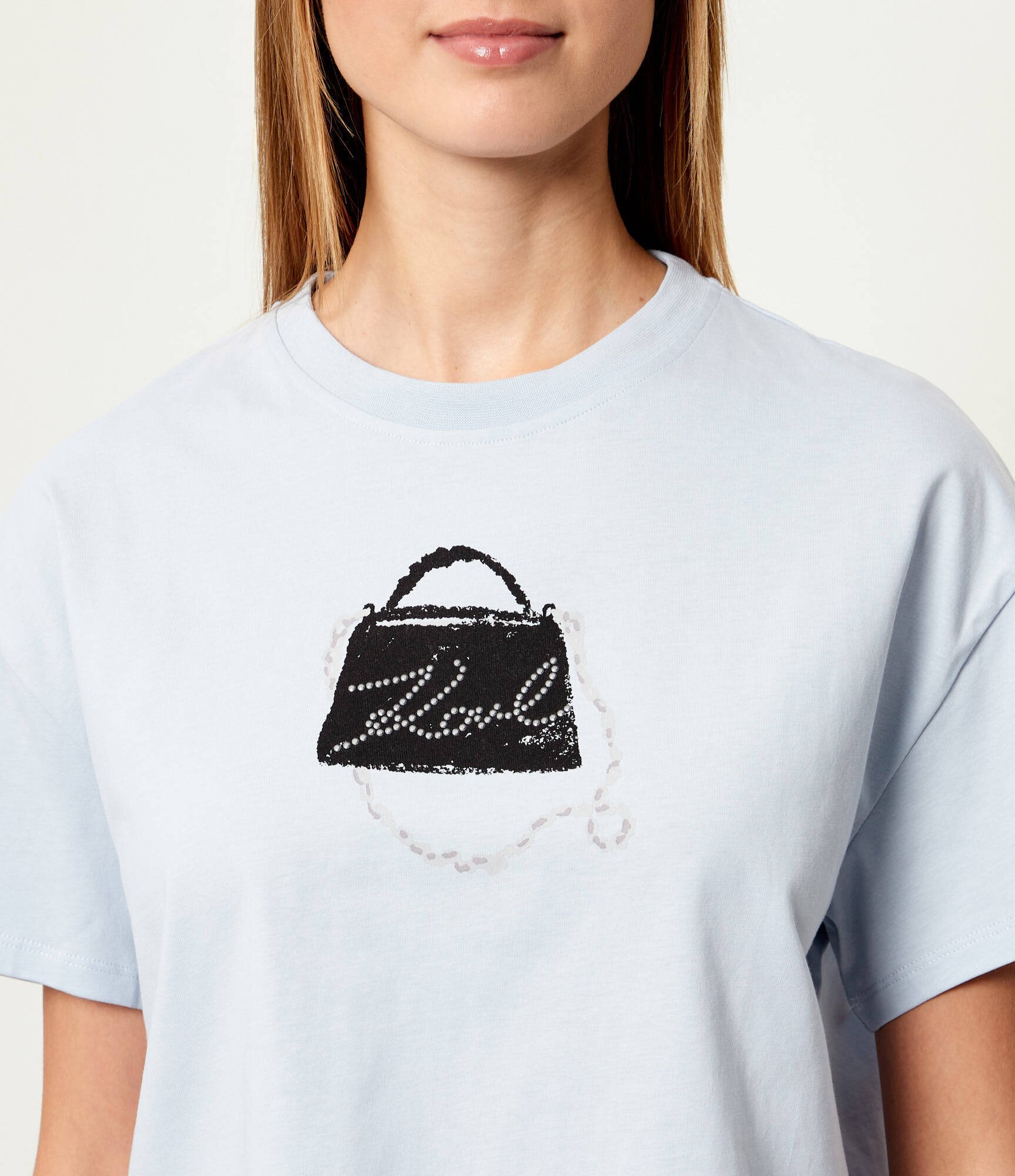 Karl Lagerfeld Tricou Signature bag | Oversize fit